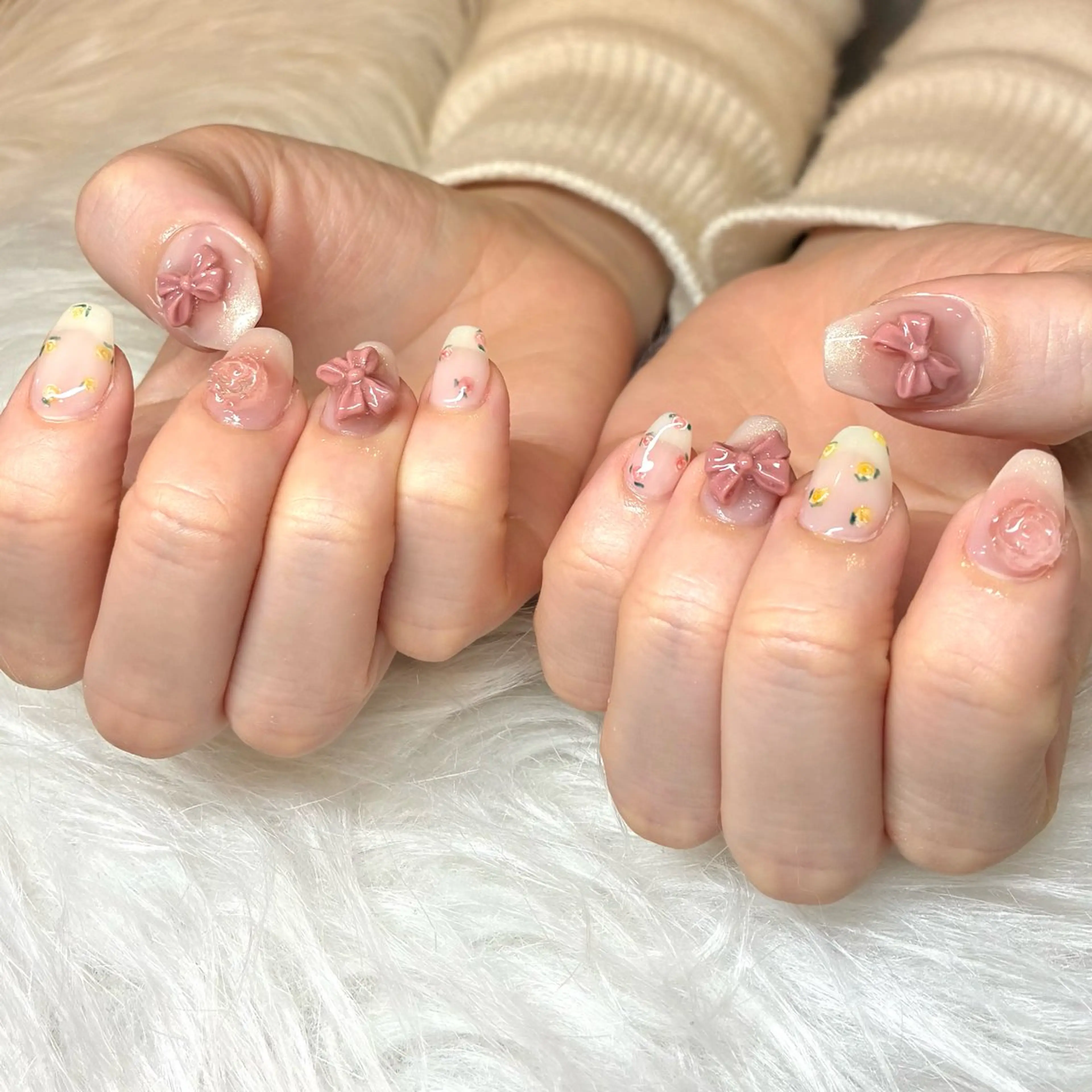 ネイル 春ネイル ハンドネイル HANA ソブエのネイルデザイン