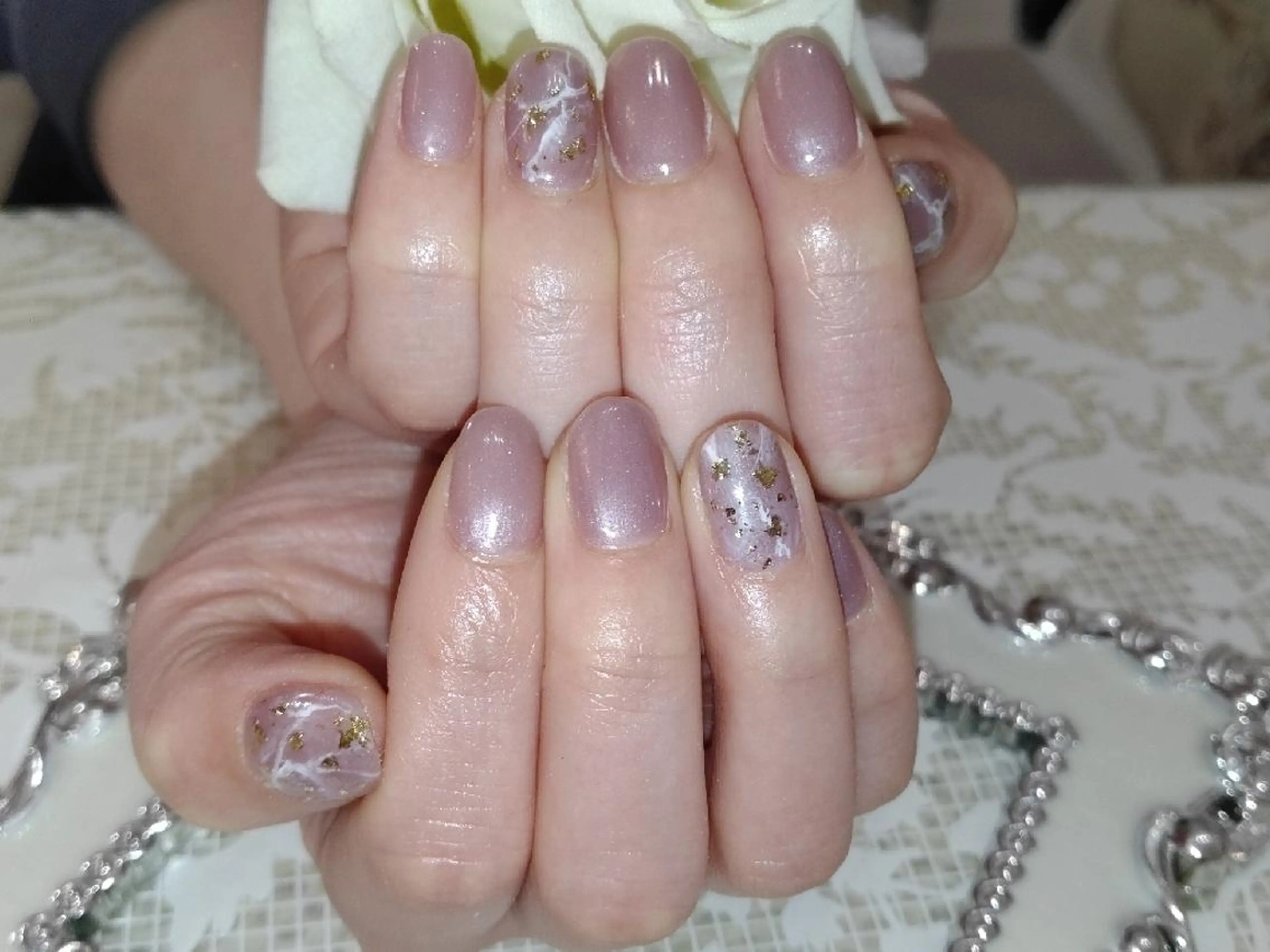 ネイル アートネイル シンプルネイル エステとネイル ローズコンフォートのネイルデザイン