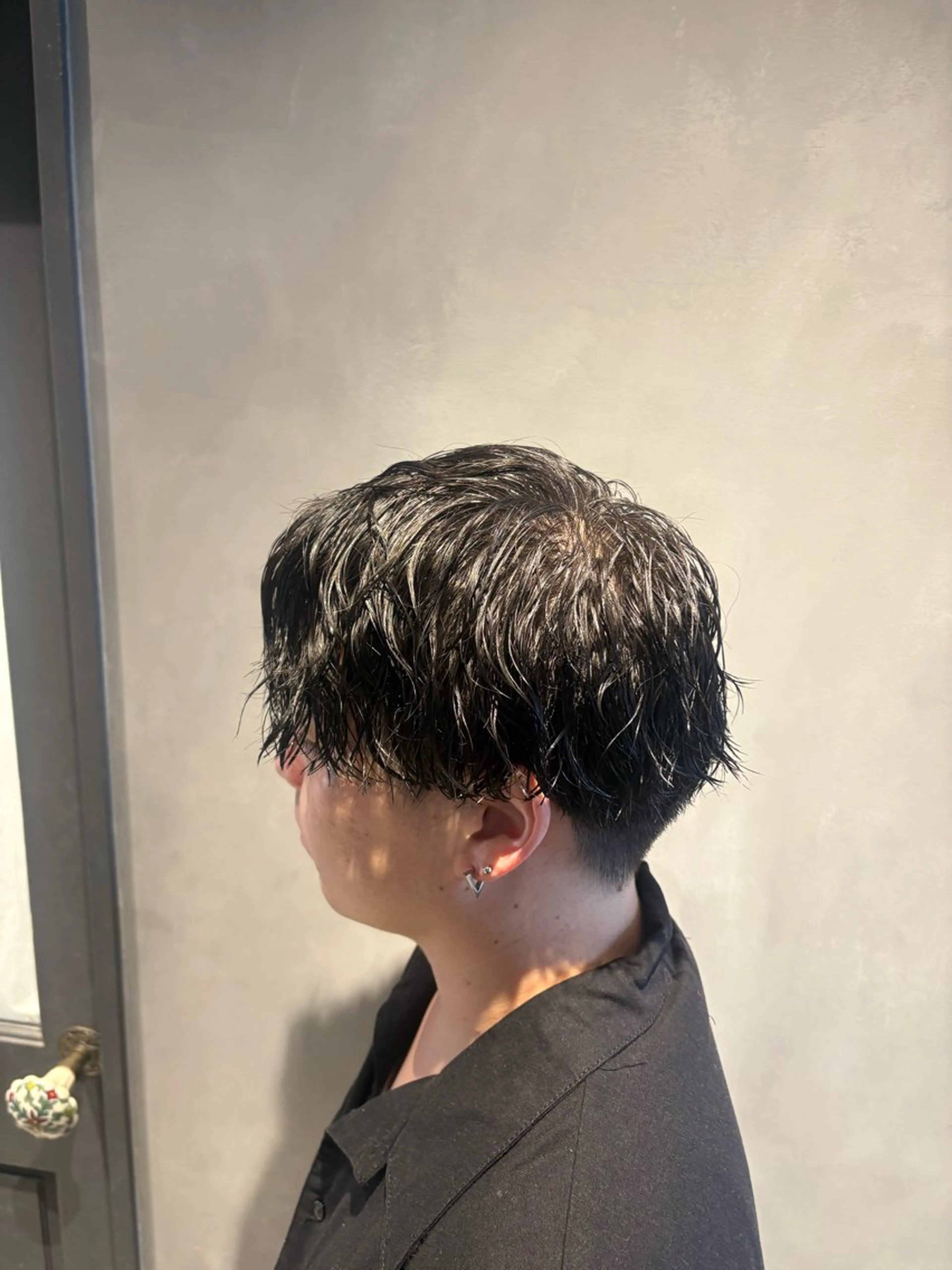 メンズカット➕グレーリタッチカラー(白髪染め)の写真