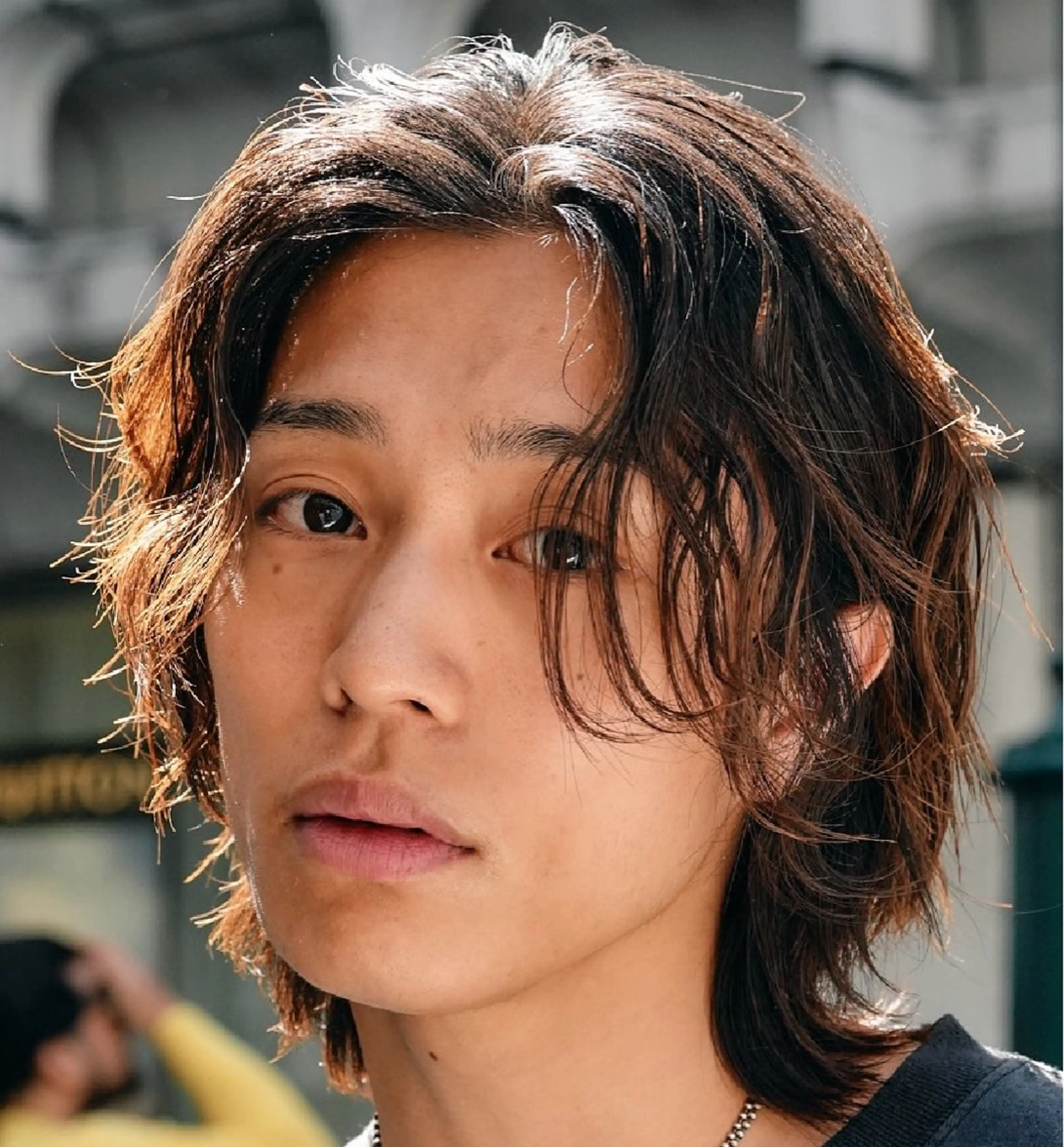 ミディアム パーマ メンズ ミディアムパーマ センターパート マッシュ メンズパーマ プードルパーマ カット パーマ トリートメント 仙台フェザーパーマ/ fifth/遠藤楓雅のヘアスタイル