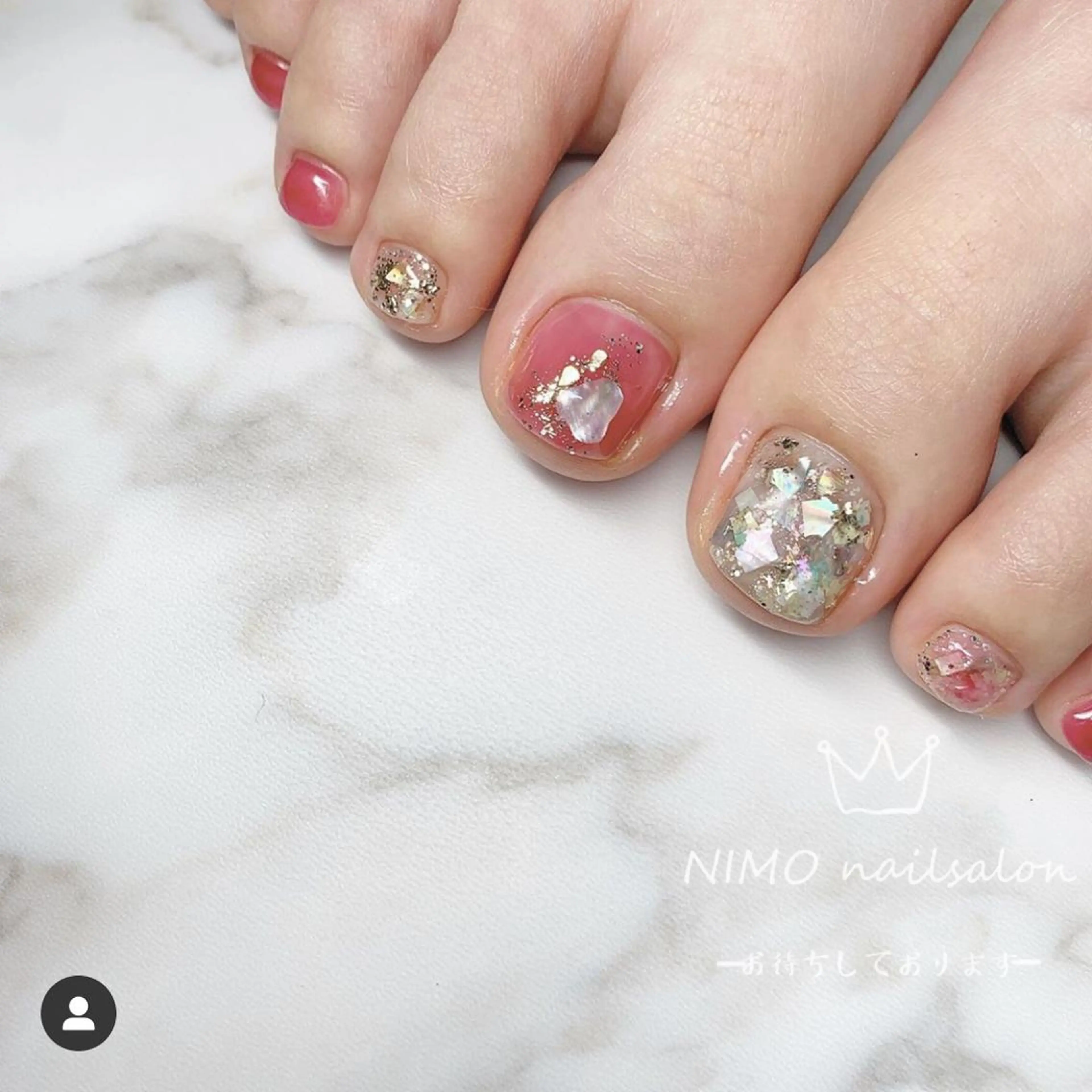 ネイル 持ち込み フットネイル 閨匠ビューティサロン 新橋店♡Ellieのネイルデザイン