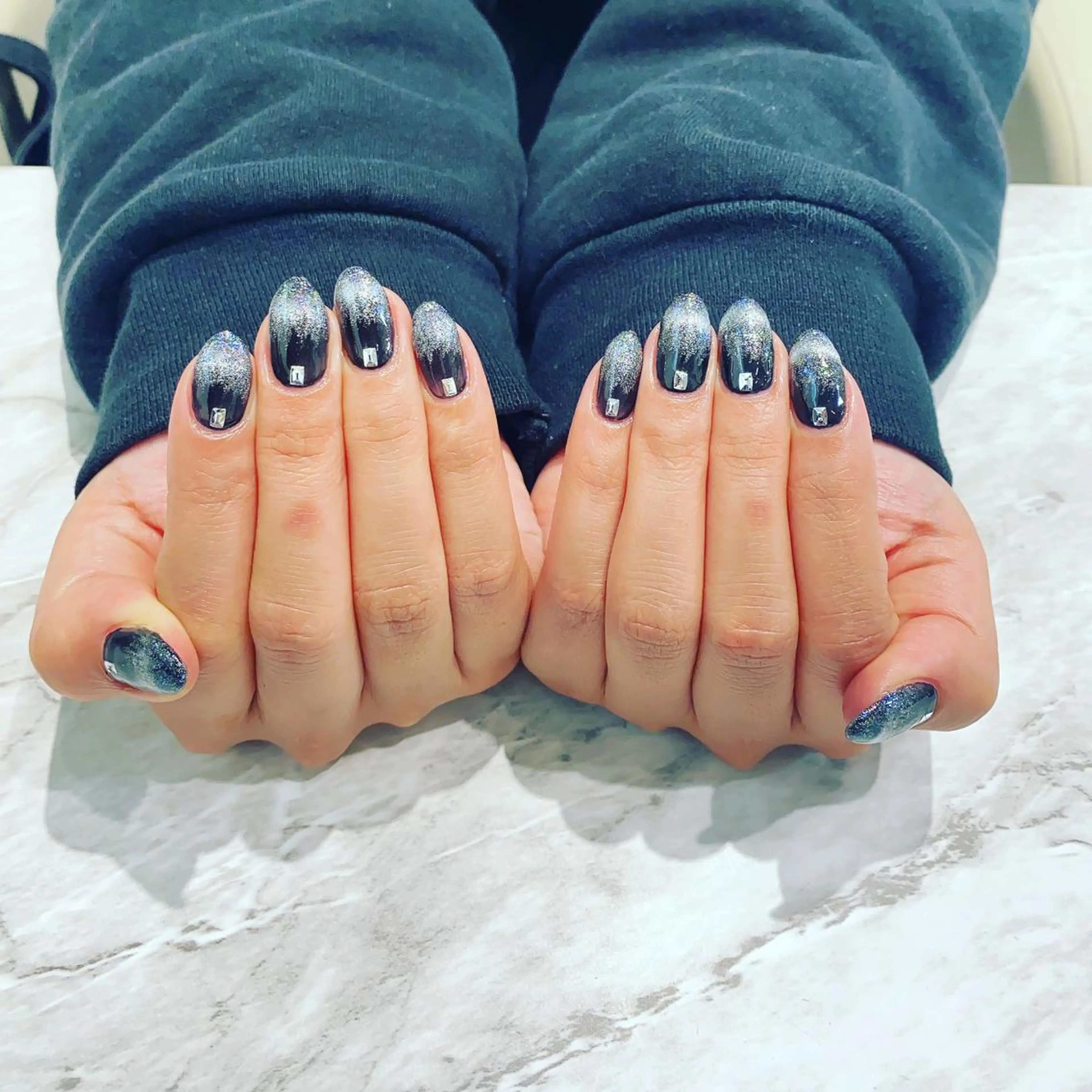 ネイル グラデーション マグネットネイル ハンドネイル フットネイル ハンドケア nail salon  AlgeTy所属・✴︎:.｡. MAKI.｡.:✴︎のネイルデザイン