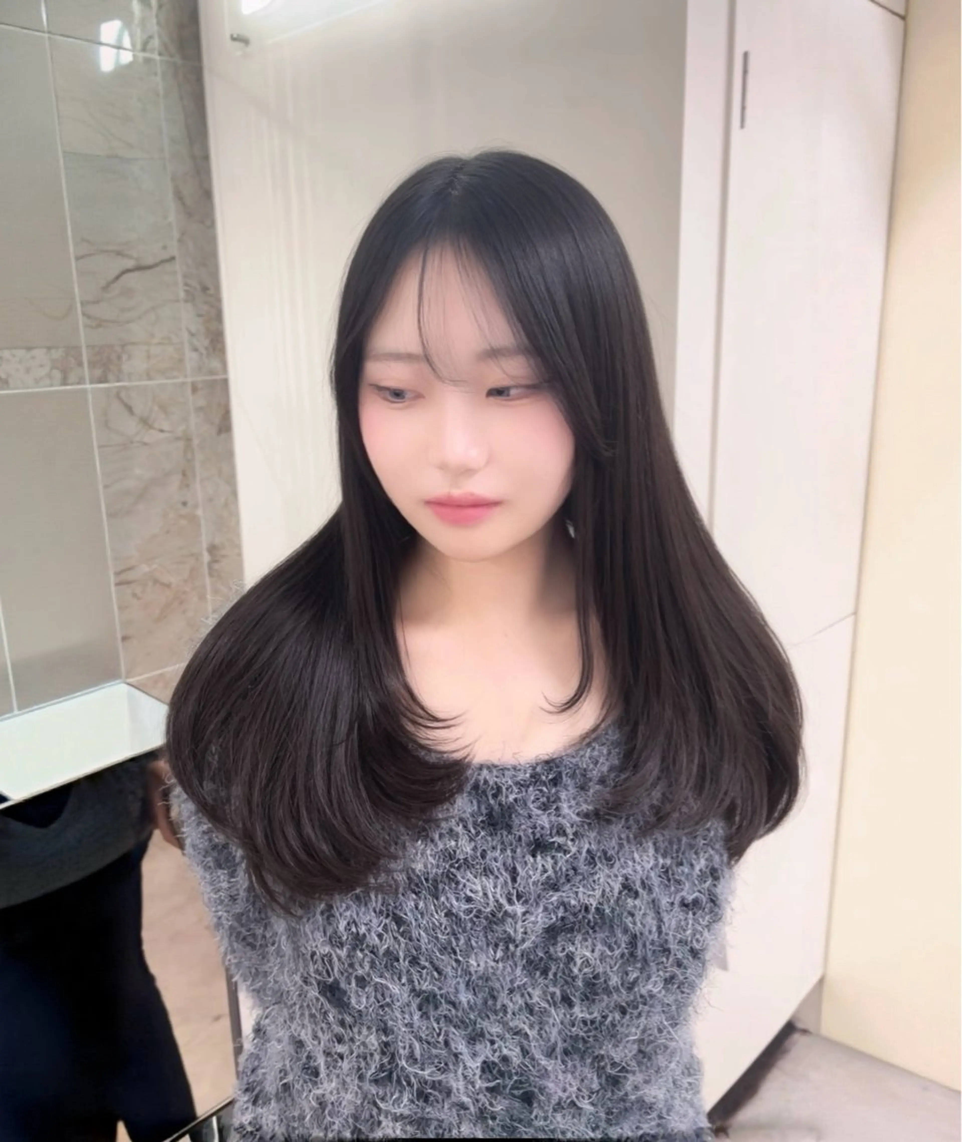 セミロング カット ヘアカラー トリートメント ヘッドスパ ヘアセット D.I.E.V.A渋谷店所属・🖤ショート/中性的 🫧レイヤー🫧清野のヘアスタイル