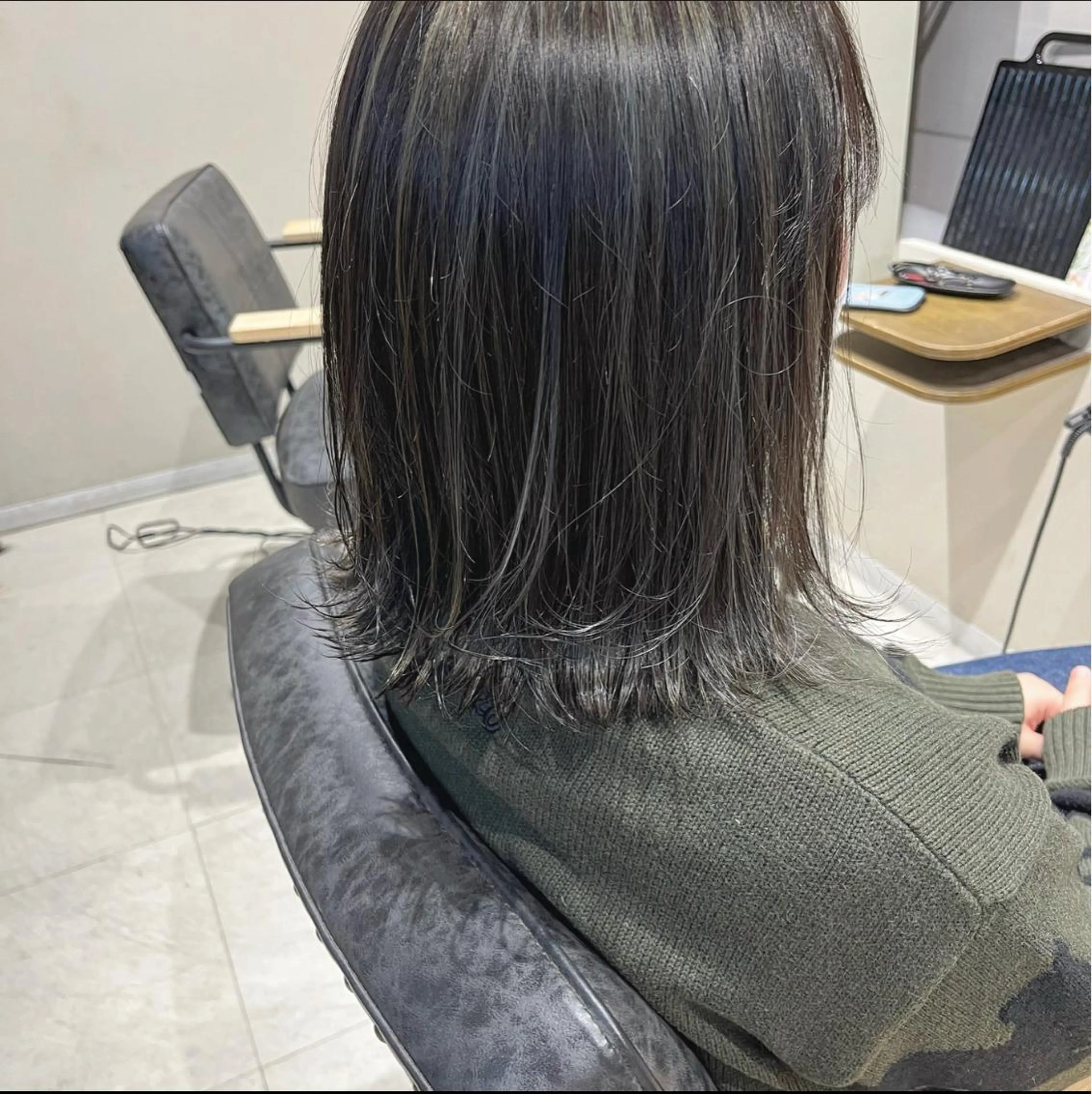 セミロング ヘアカラー トリートメント 似合わせ＋韓国カット ニシヤマ　マイのヘアスタイル