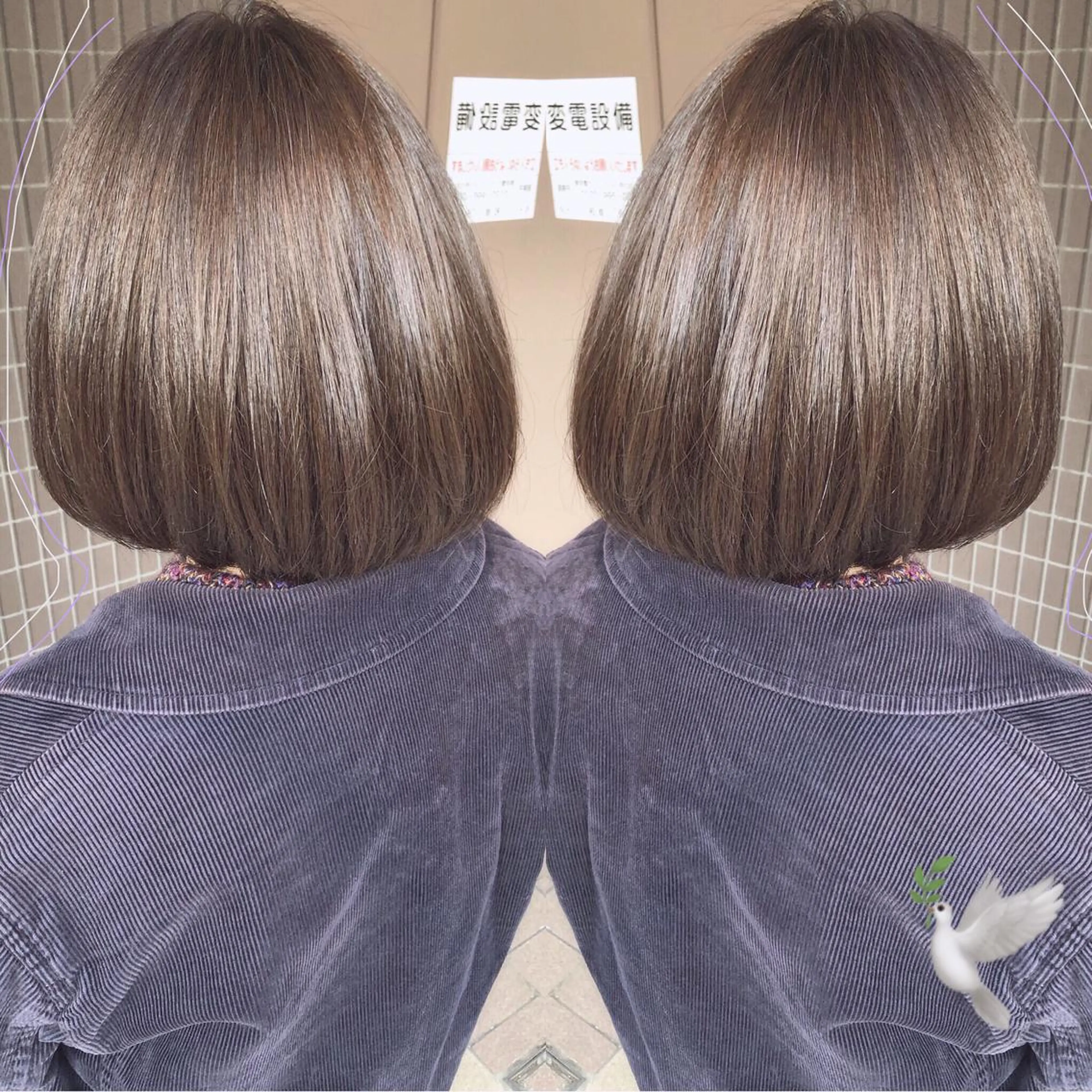 カラー アッシュ ラベンダーカラー ラベンダーアッシュ 後藤 陽花子のヘアスタイル