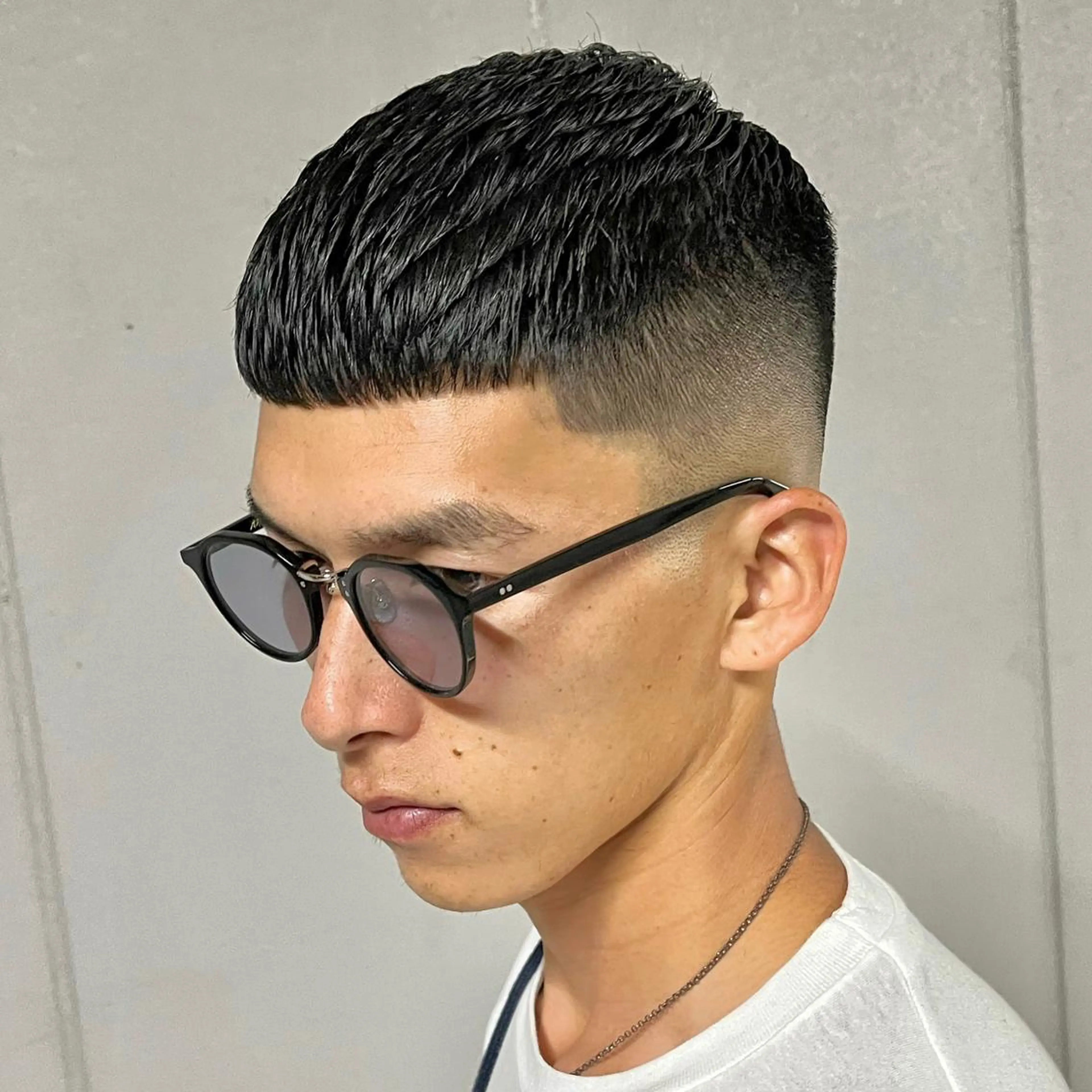 ショート メンズ フェードカット メンズパーマ スキンフェード スペインカール カット 立川/メンズパーマ 厚進太郎のヘアスタイル