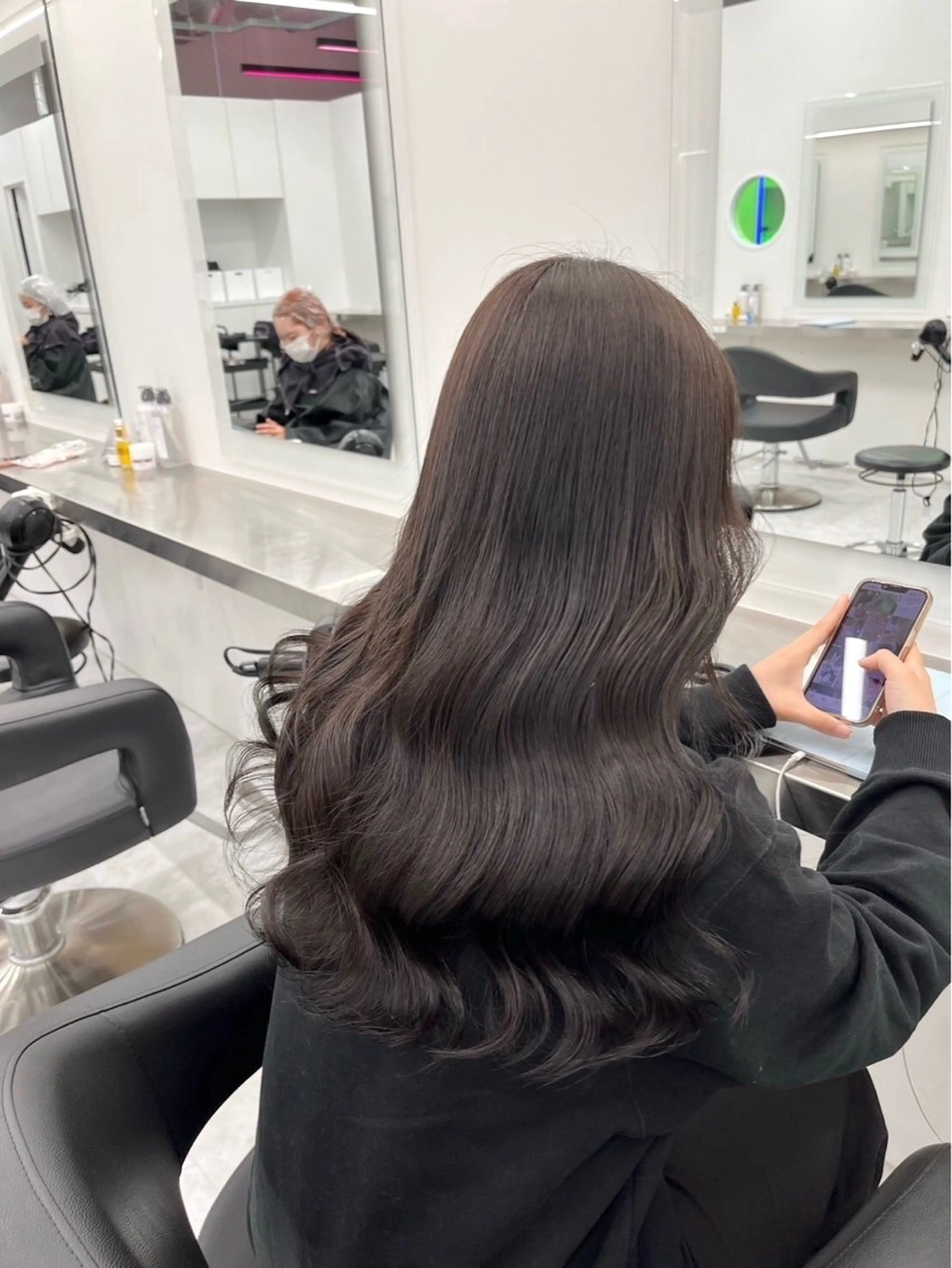 ロング カラー ブリーチ グレージュ ブリーチなしカラー ヘアカラー ブレンバイドット所属・ニュアンスカラー/ 🫧レミ(坊主)のヘアスタイル