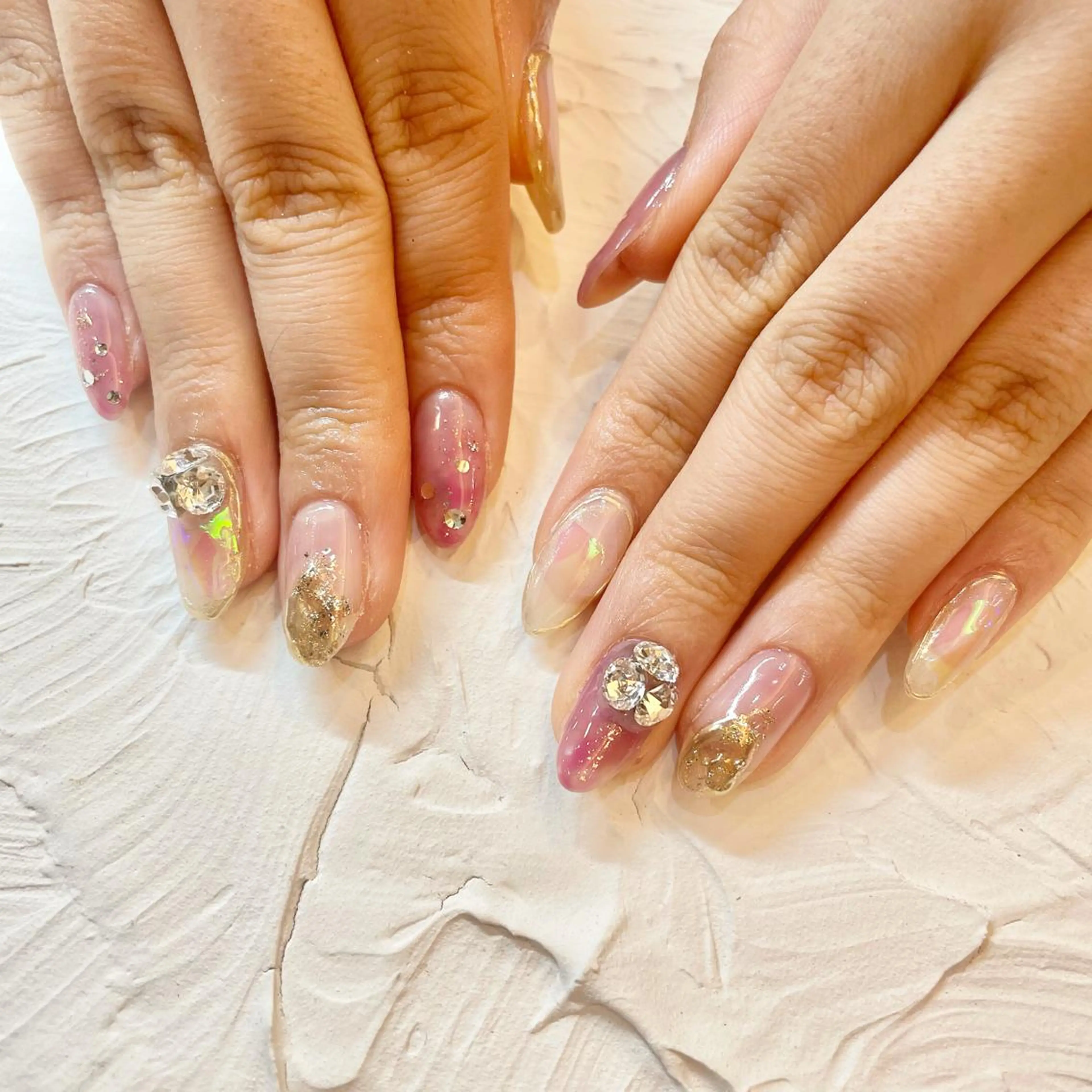 ネイル キラキラネイル 夏ネイル 🎀AYAKO 🎀中韓ネイルのネイルデザイン