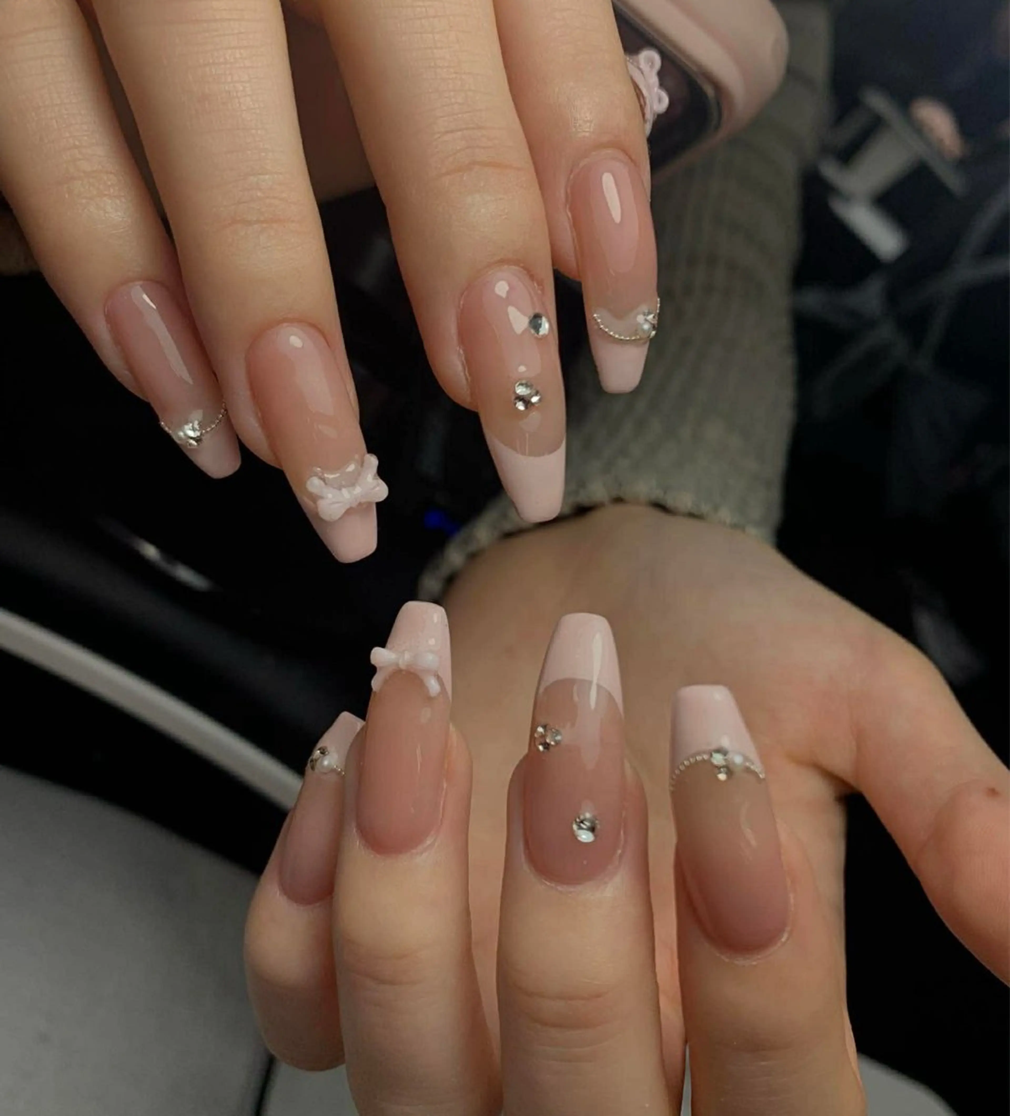 ネイル 韓国ネイル 持ち込み ニュアンスネイル ネイルチップ ハンドネイル Tini ANA.CHUOのネイルデザイン