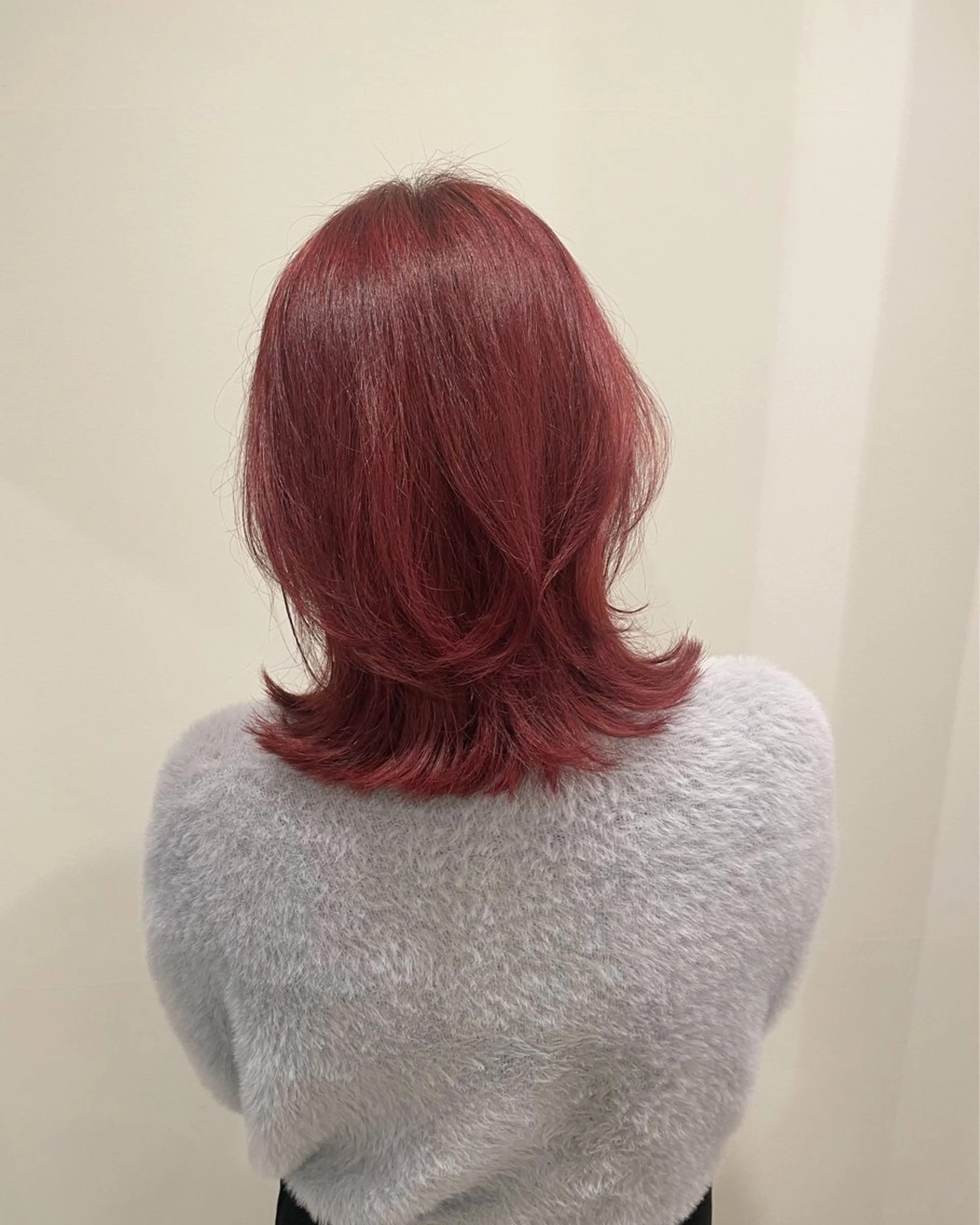 ミディアム カラー ブリーチ レッドカラー ニュアンスカラー🫧 加納のヘアスタイル