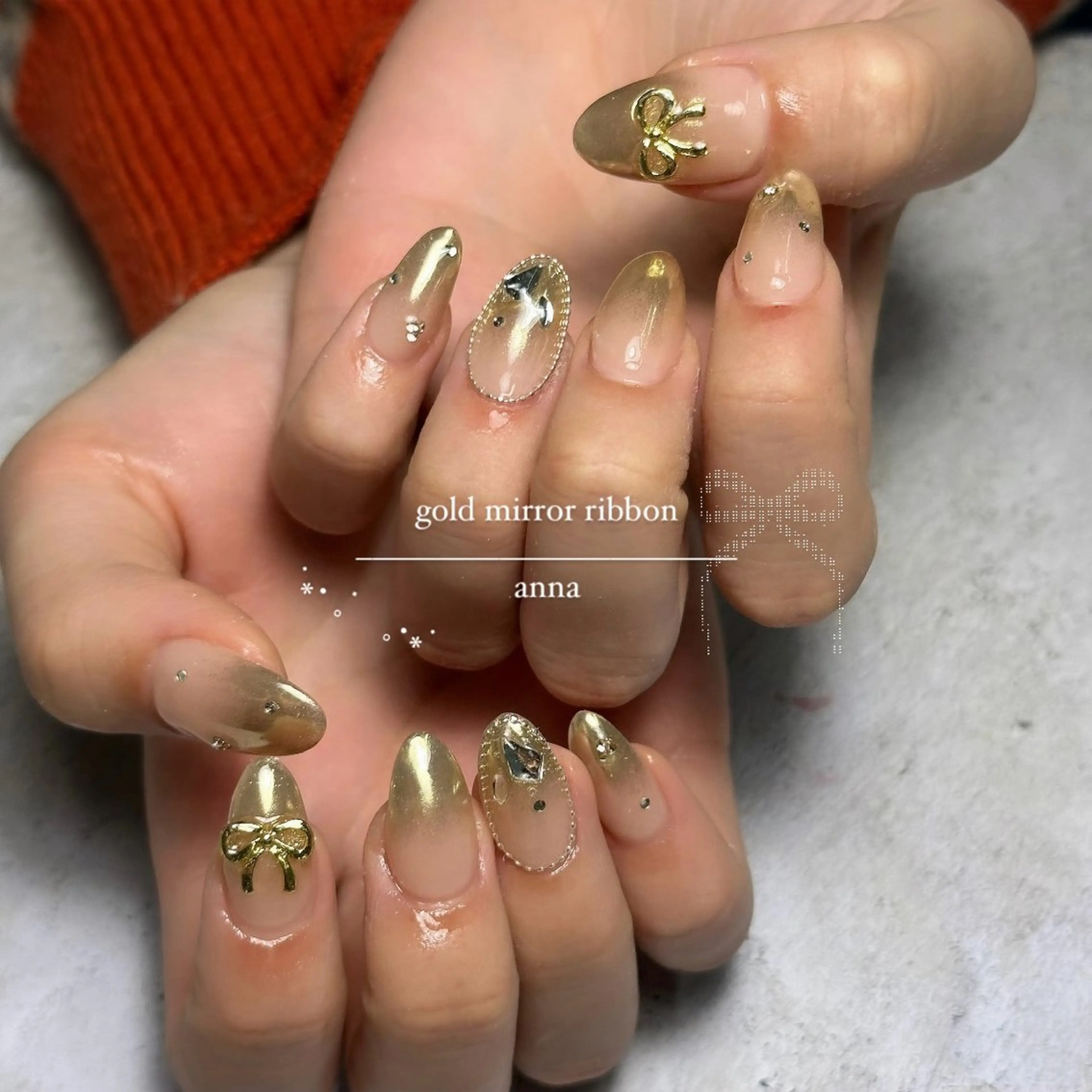 ネイル ハンドネイル GRANDE OSU Anna 🧸💛のネイルデザイン