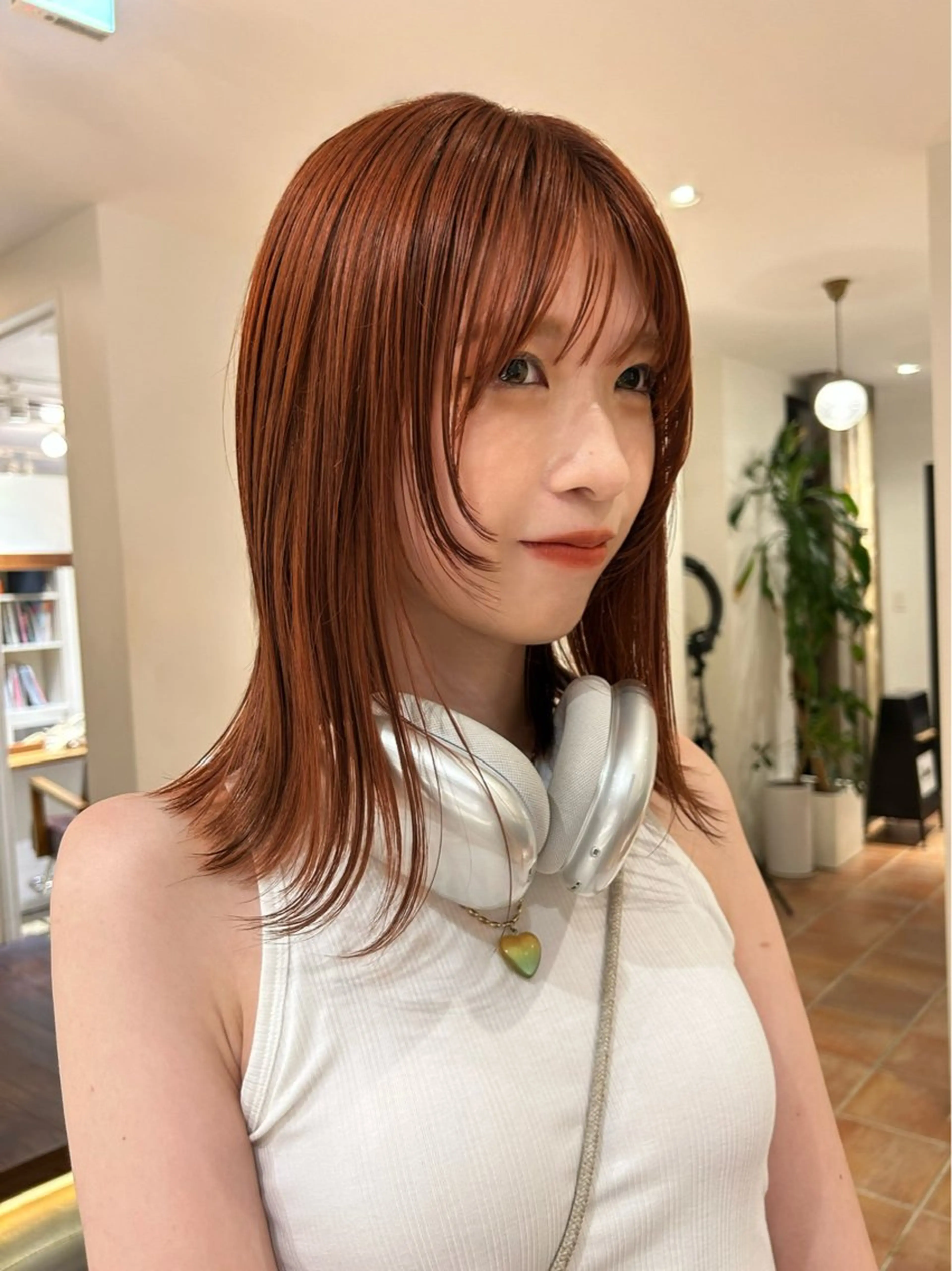 ミディアム 髪質改善 カット ヘアカラー トリートメント ふわっとレイヤー‪☆ 菅原 千鶴のヘアスタイル