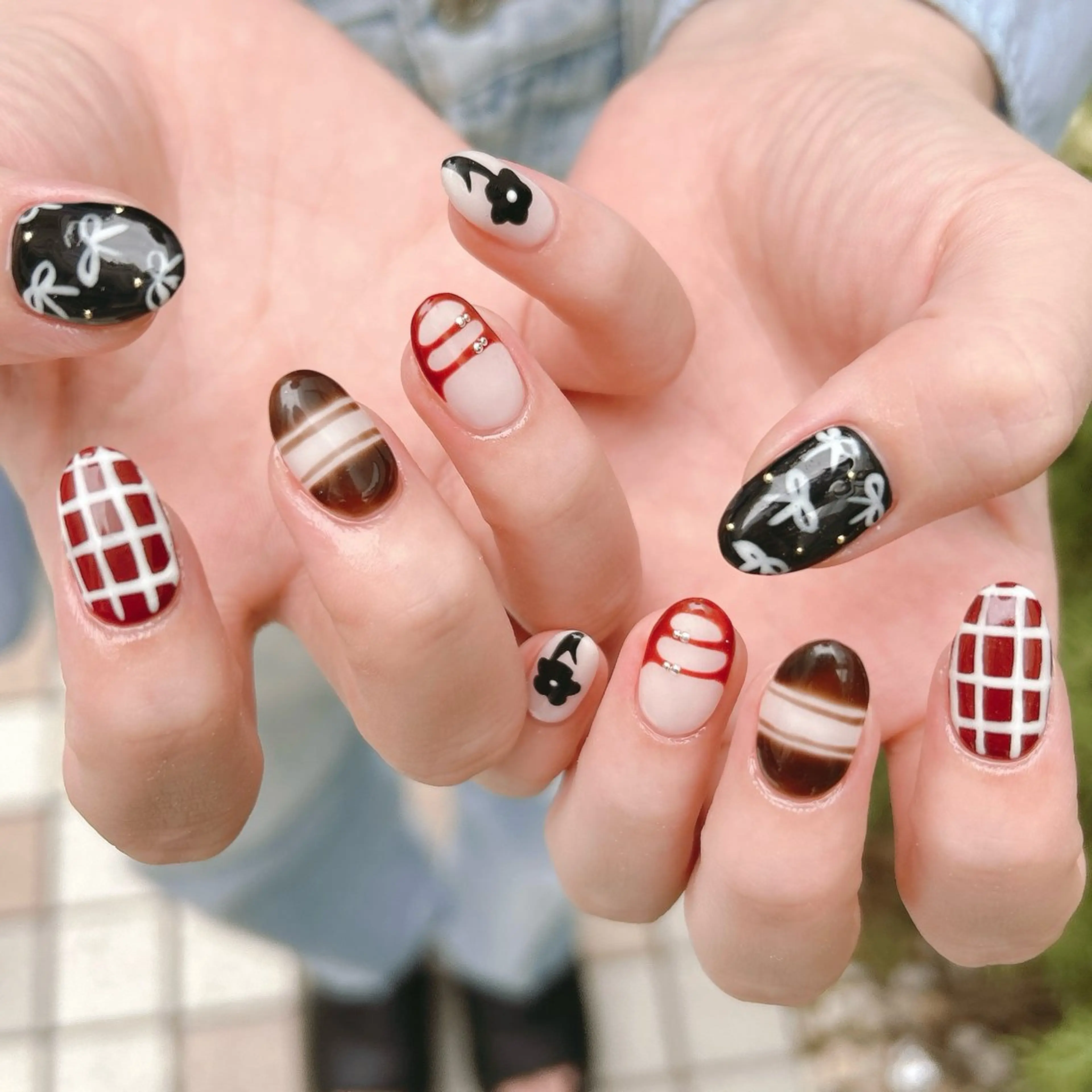 ネイル アートネイル ハンドネイル junna のぞいてねのネイルデザイン