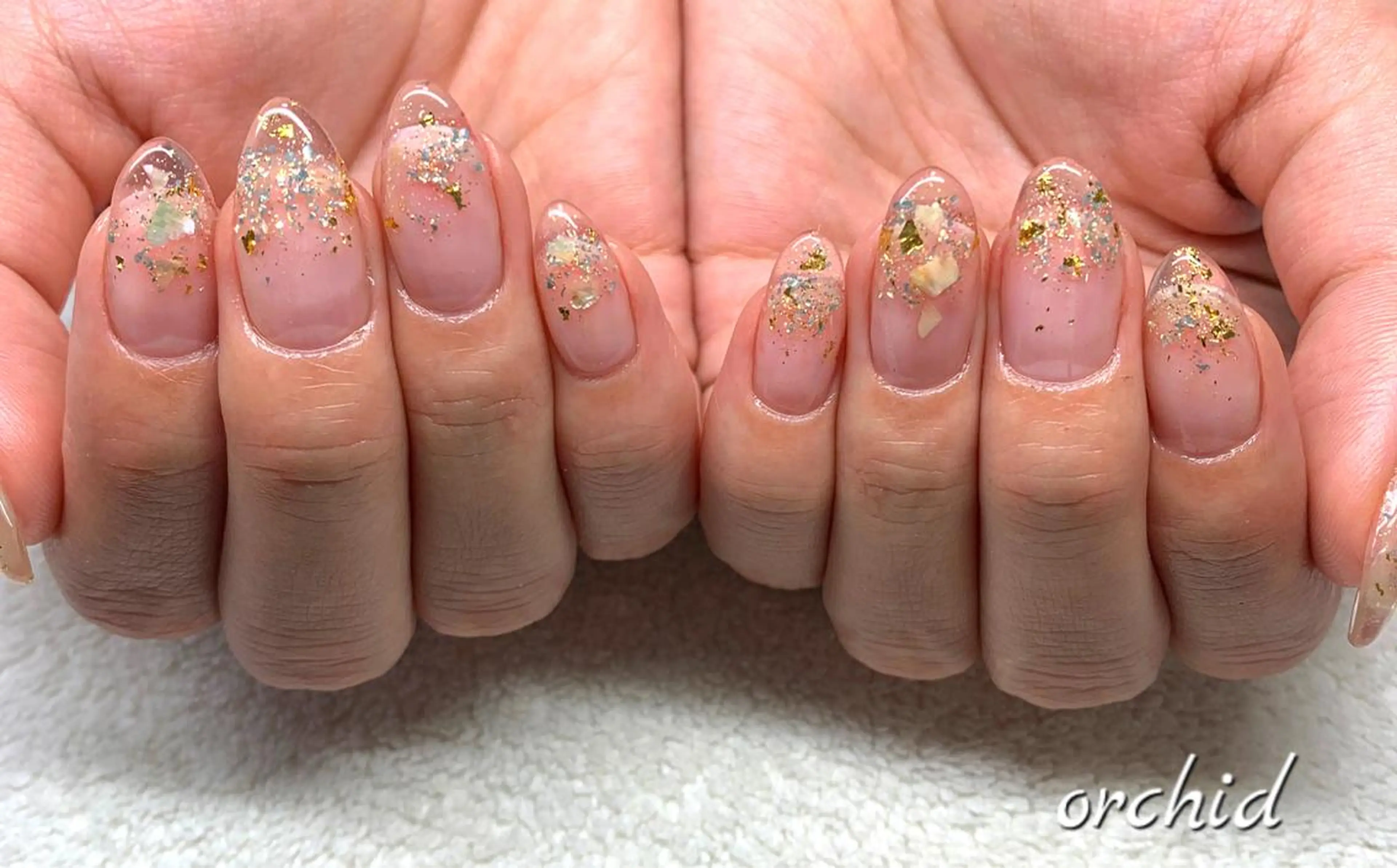 ネイル クリアネイル スカルプネイル orchid ♡オーキッドのネイルデザイン