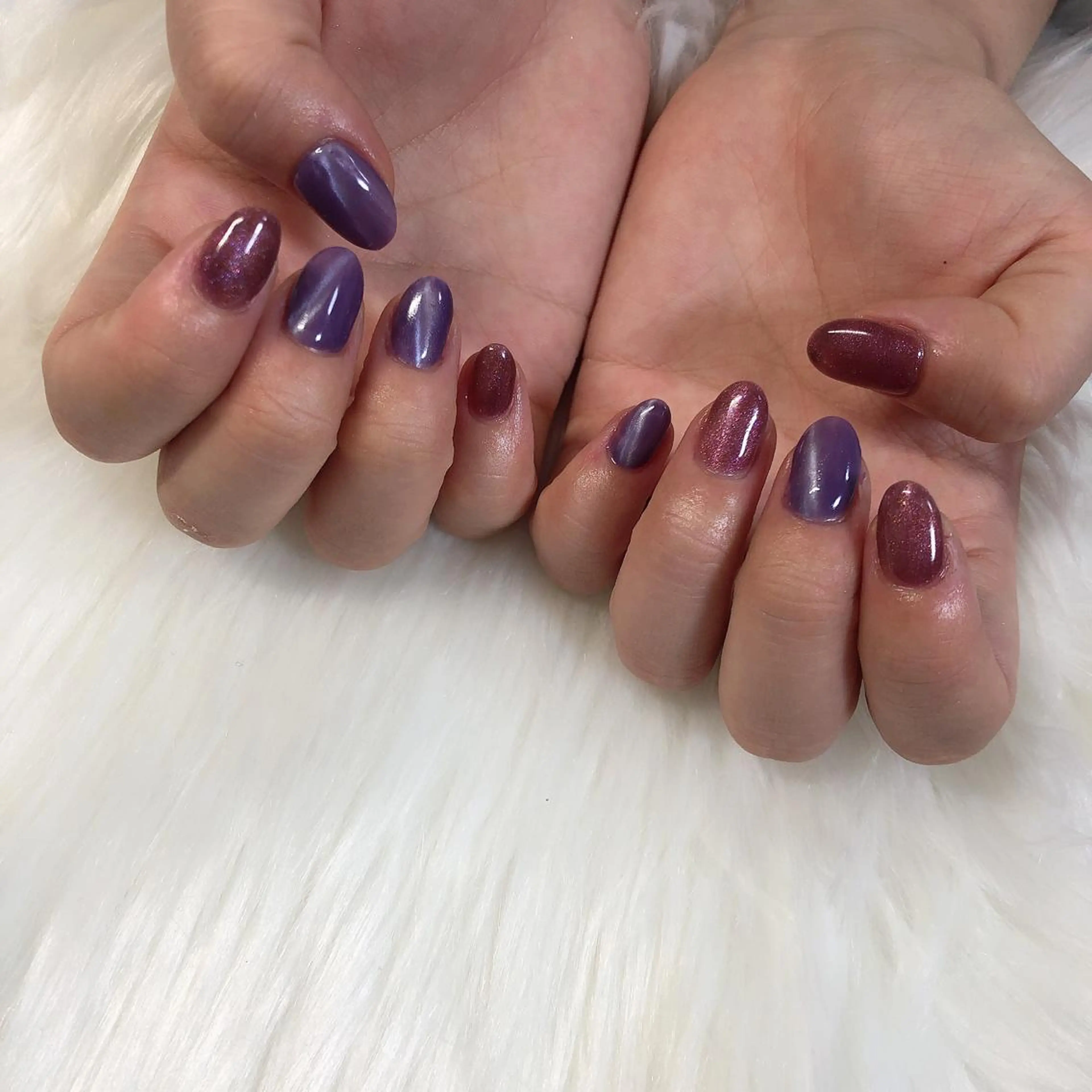 ネイル ジェルネイル マグネットネイル ハンドネイル 西岡 杏のネイルデザイン