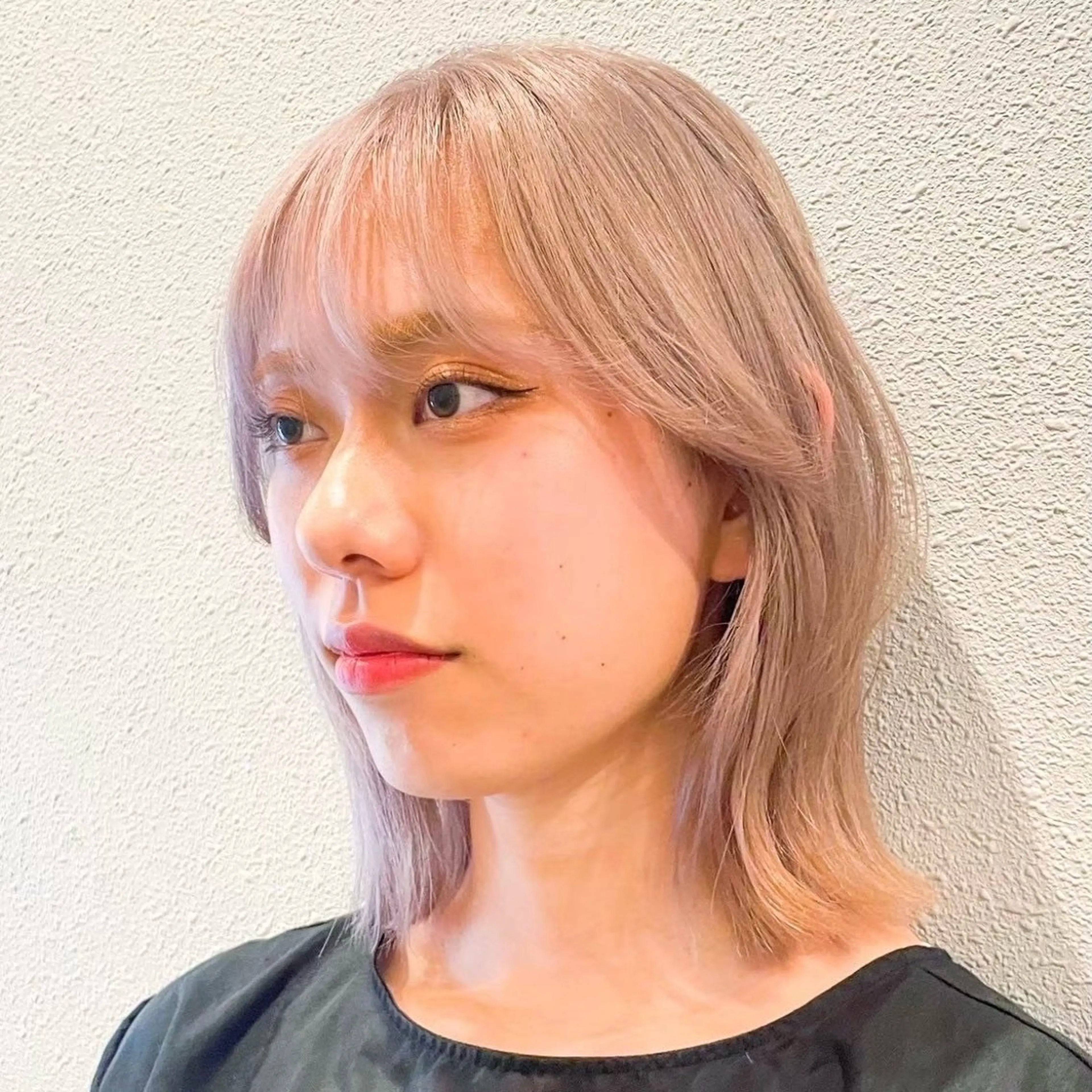 ミディアム カラー カット ヘアカラー 🍭ハイトーン/レイ ヤーカット🍭チャンのヘアスタイル