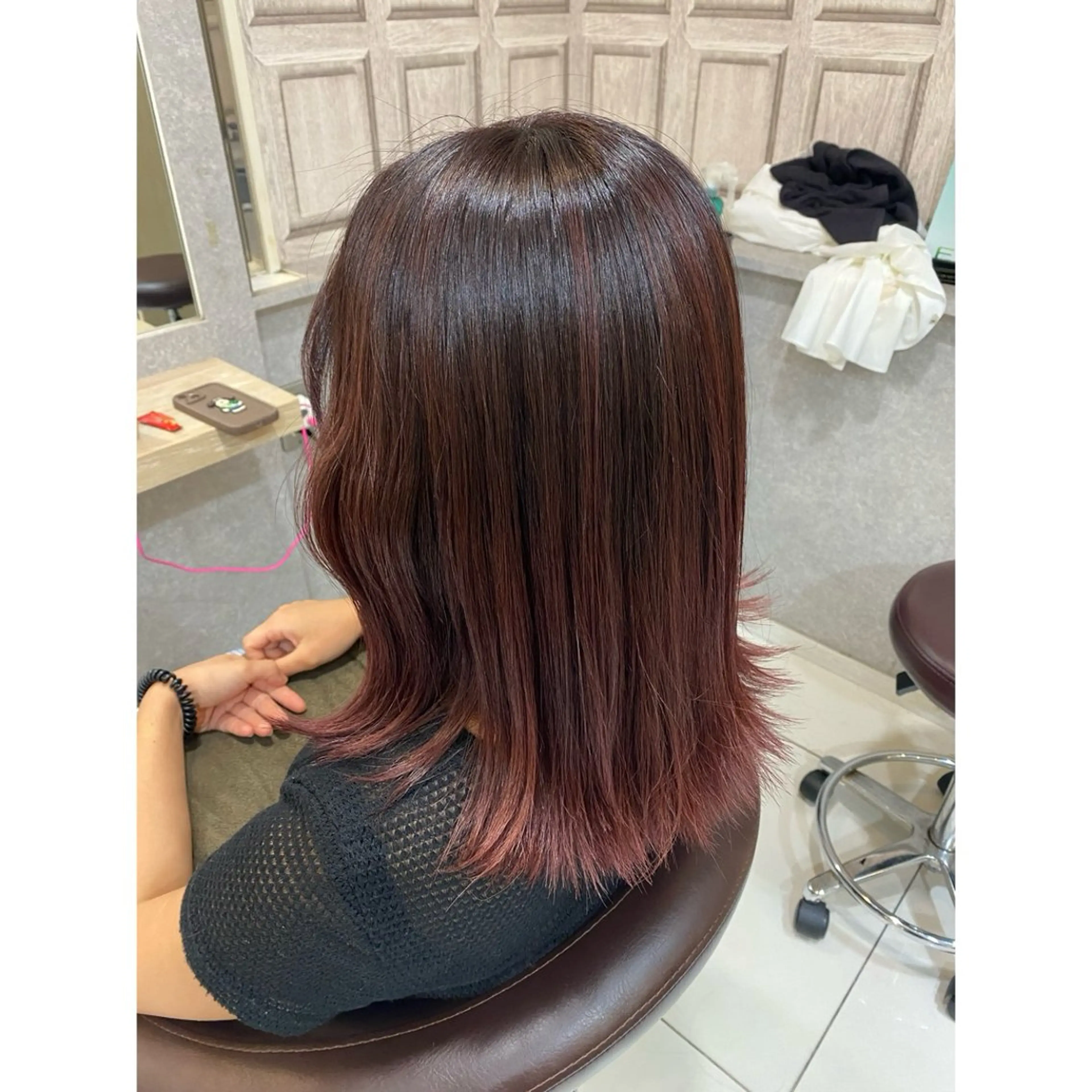 セミロング ヘアカラー トリートメント 艶髪/カラー/ まつりのヘアスタイル