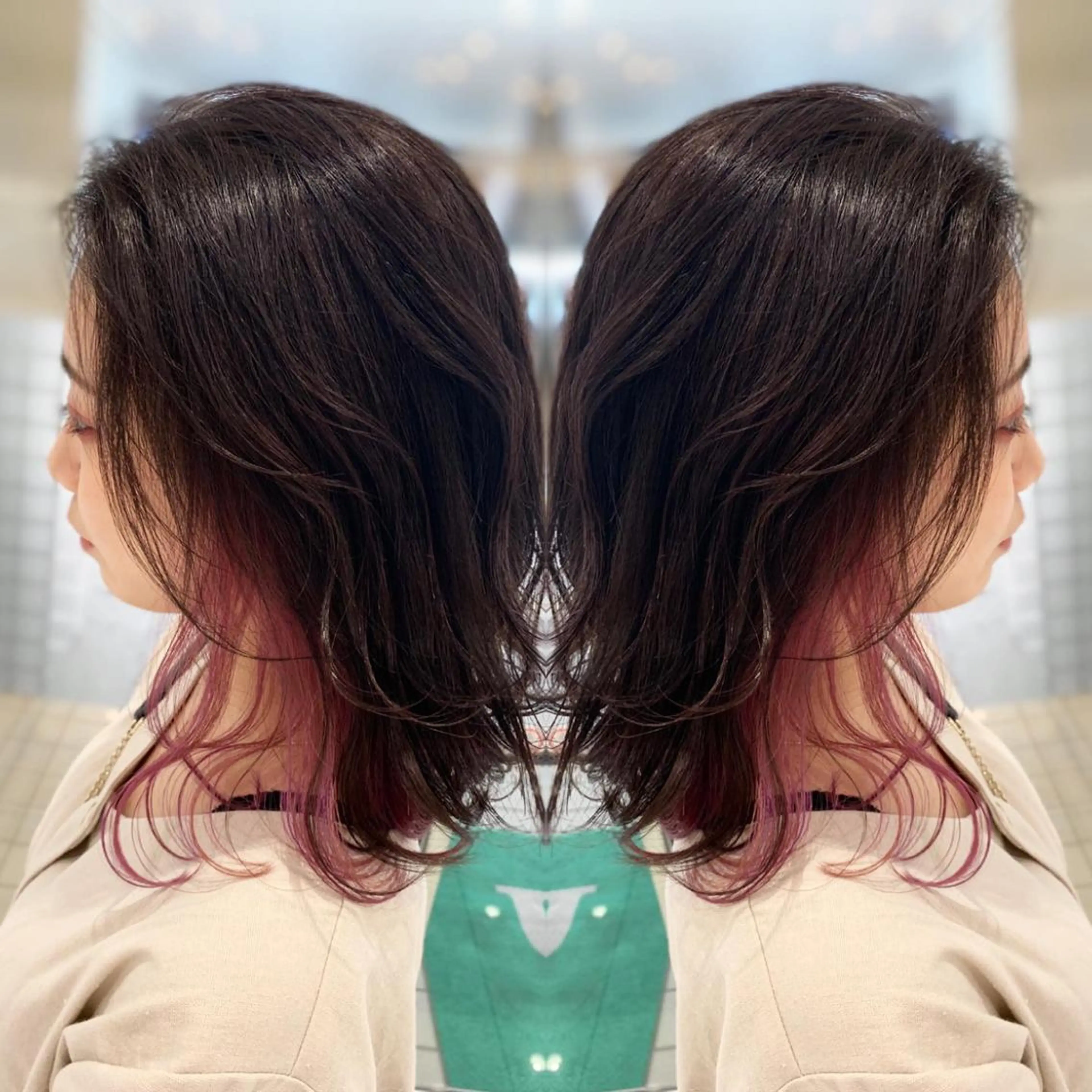 セミロング カラー インナーカラー ヘアカラー N° jillva ♦️川端裕司♦️のヘアスタイル