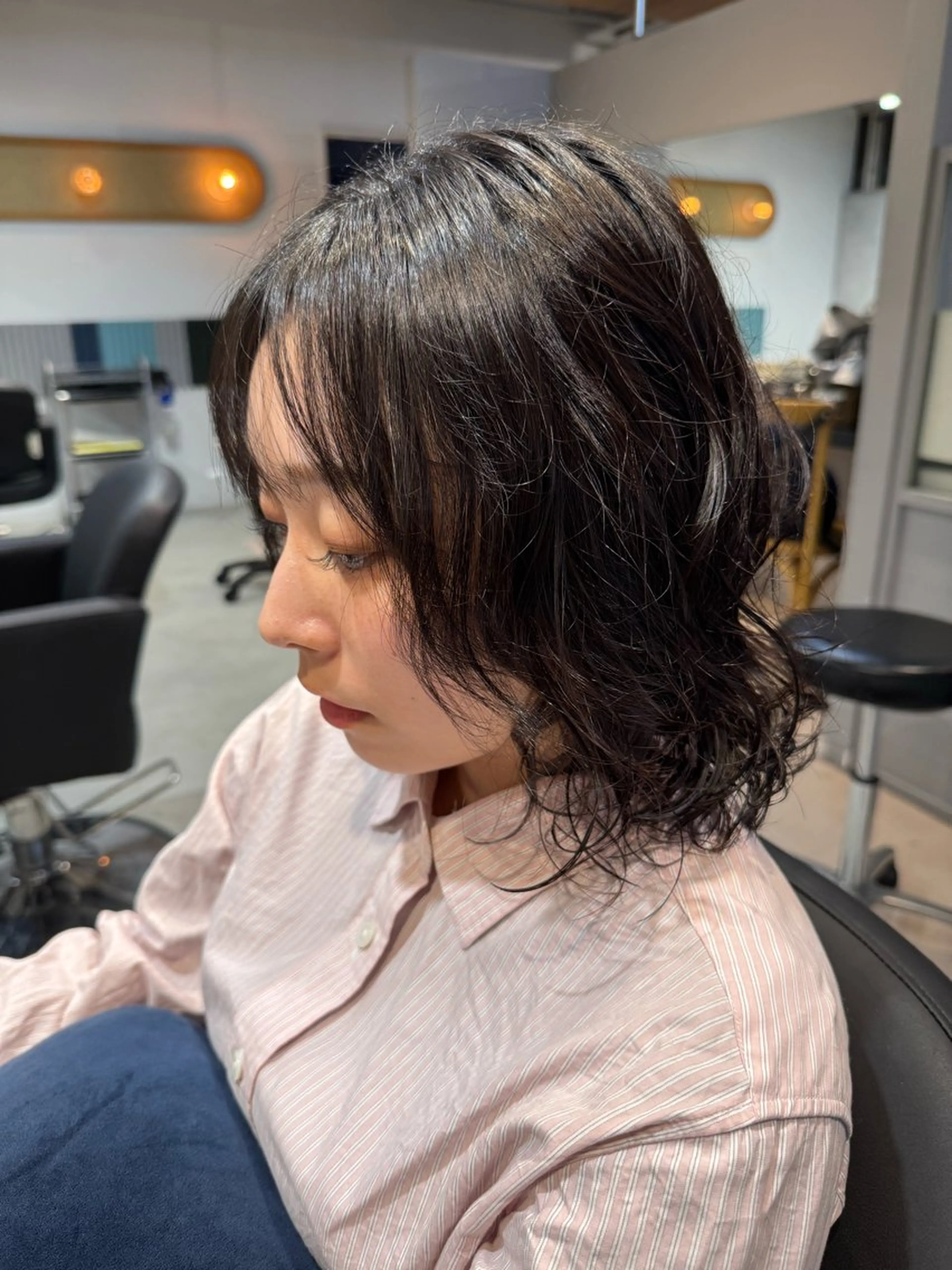 ミディアム パーマ ✂︎神カット&カラー 韓国風パーマ黒田ダイのヘアスタイル