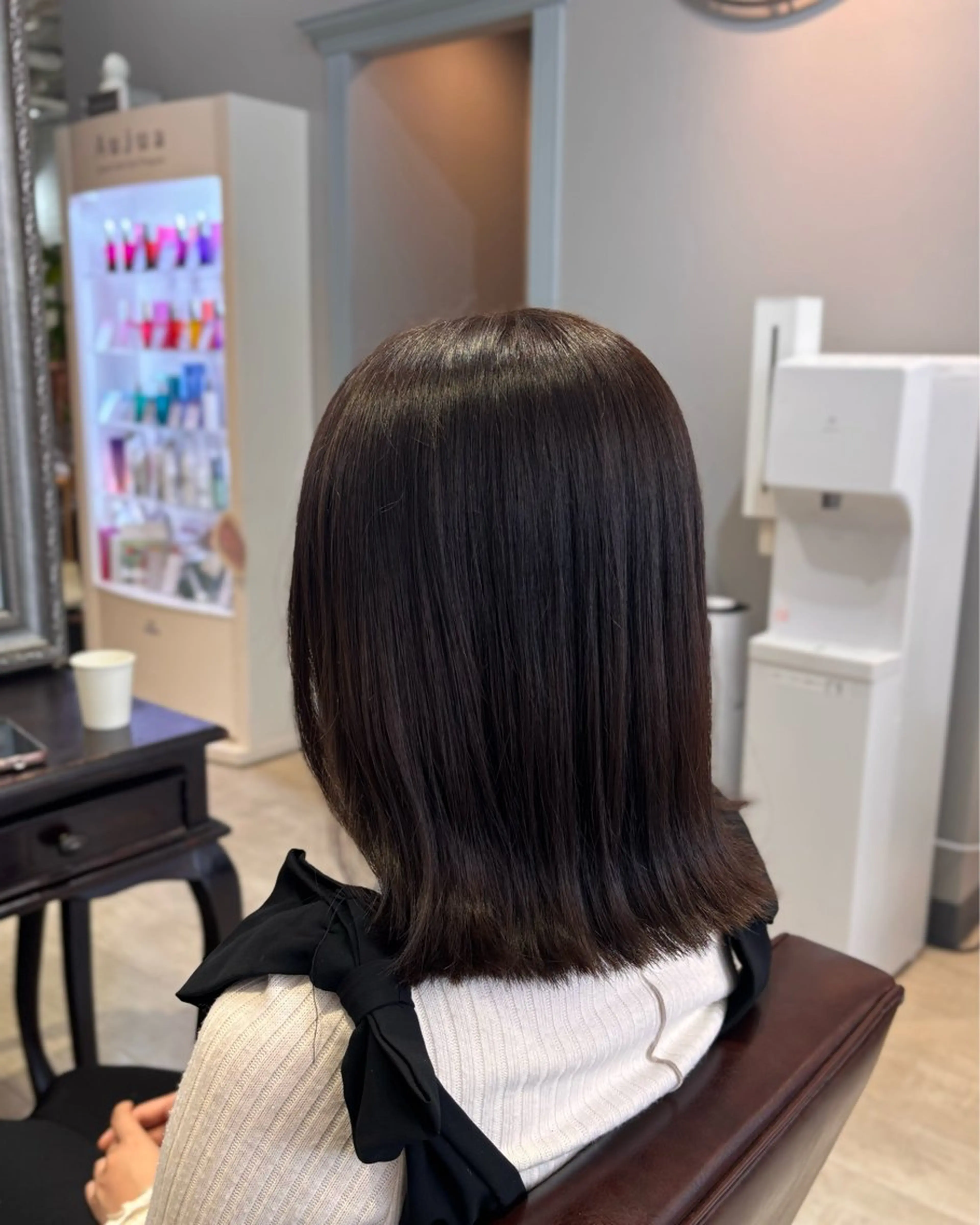 ミディアム カラー カット ヘアカラー 🌱なゆみ🌱透明感 /ナチュラル/高宮のヘアスタイル