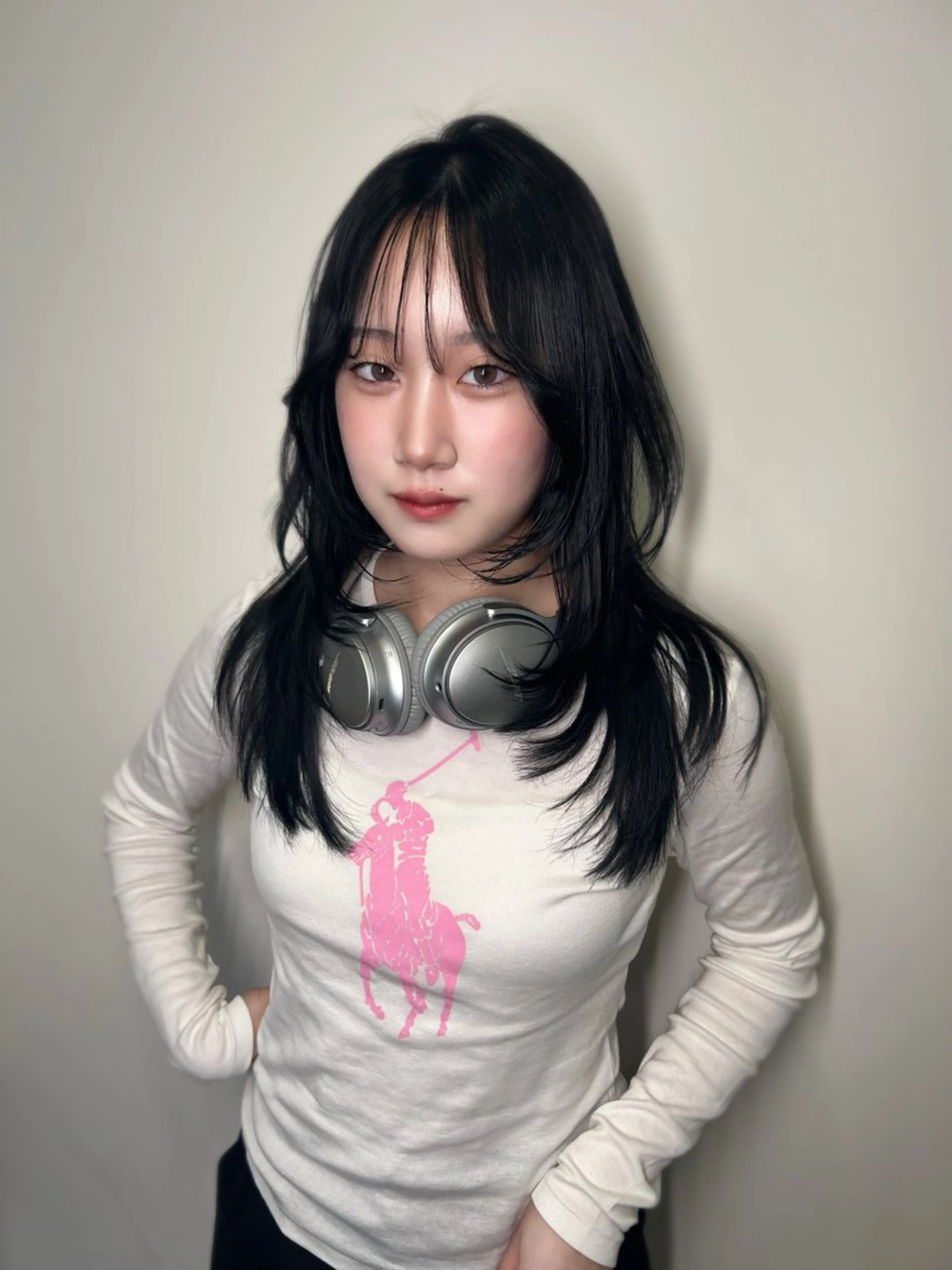 セミロング カラー カット ヘアカラー YUI 武庫之荘美容室のヘアスタイル