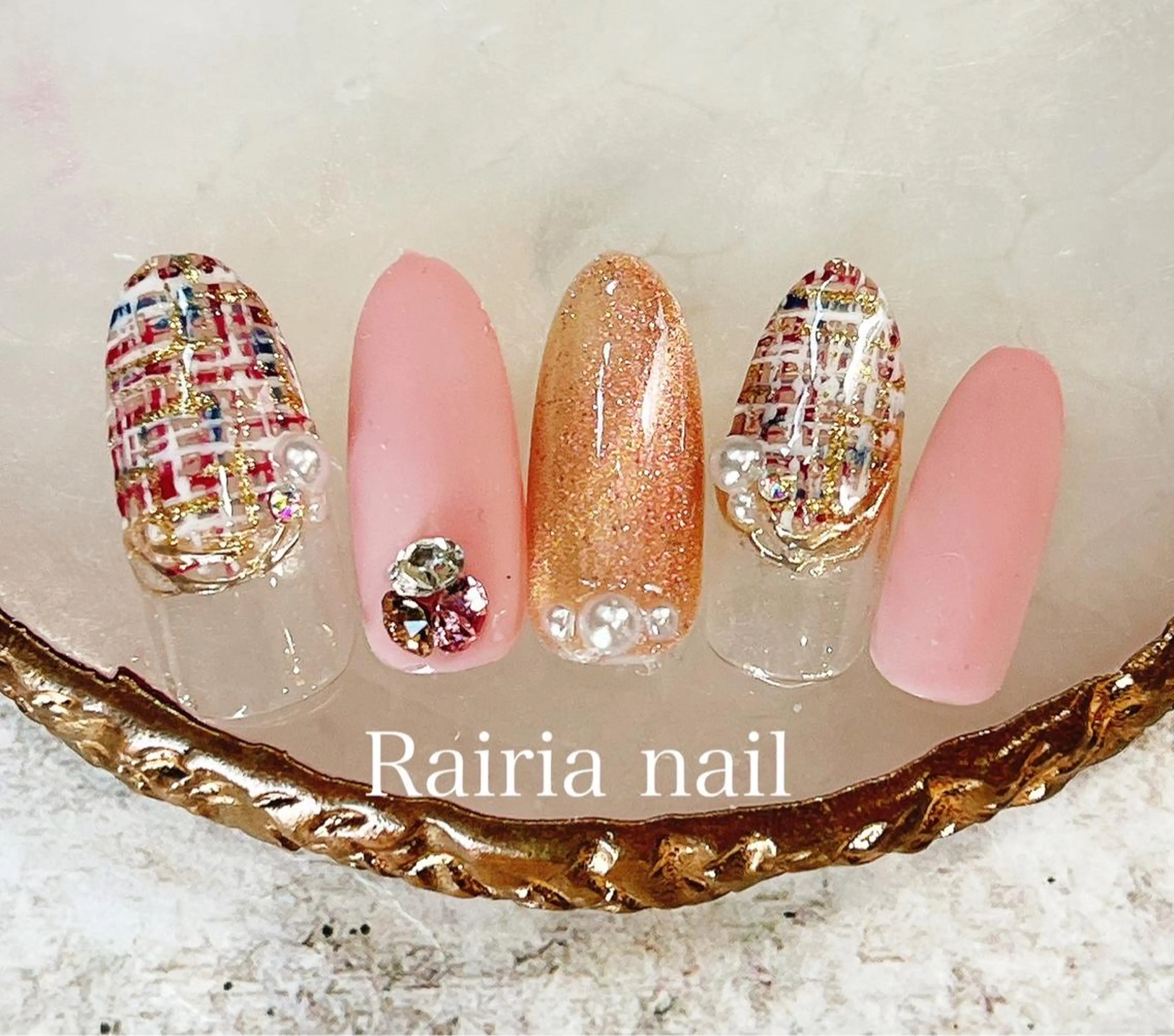 ネイル アートネイル カジュアル フットネイル ジェルネイル キラキラネイル Rairia nail本八幡店のネイルデザイン