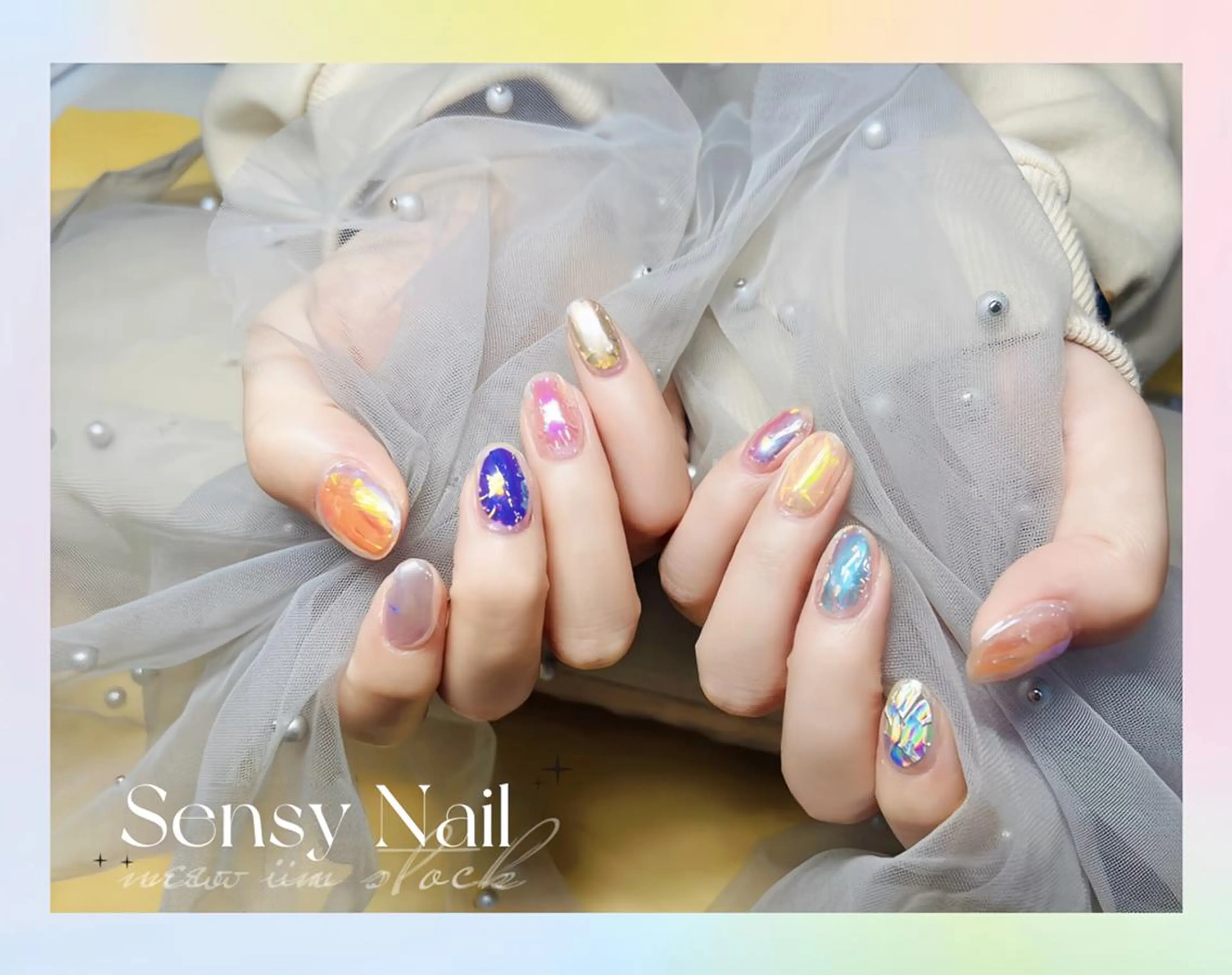 【OPEN SALE】10本指のうるうる氷ネイルの写真