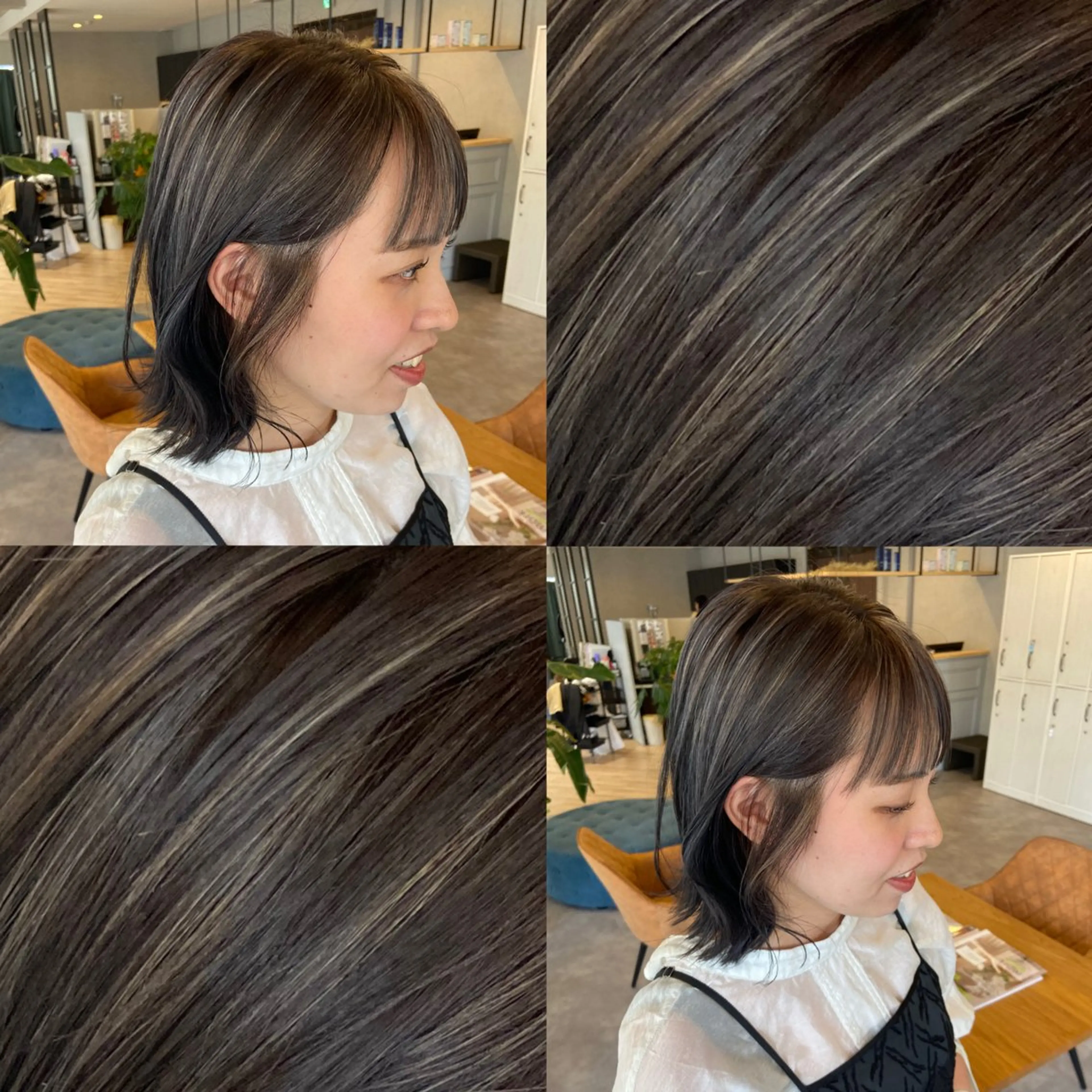 ショート ハイライト カット ヘアカラー ELLE&SALLY 石野のヘアスタイル