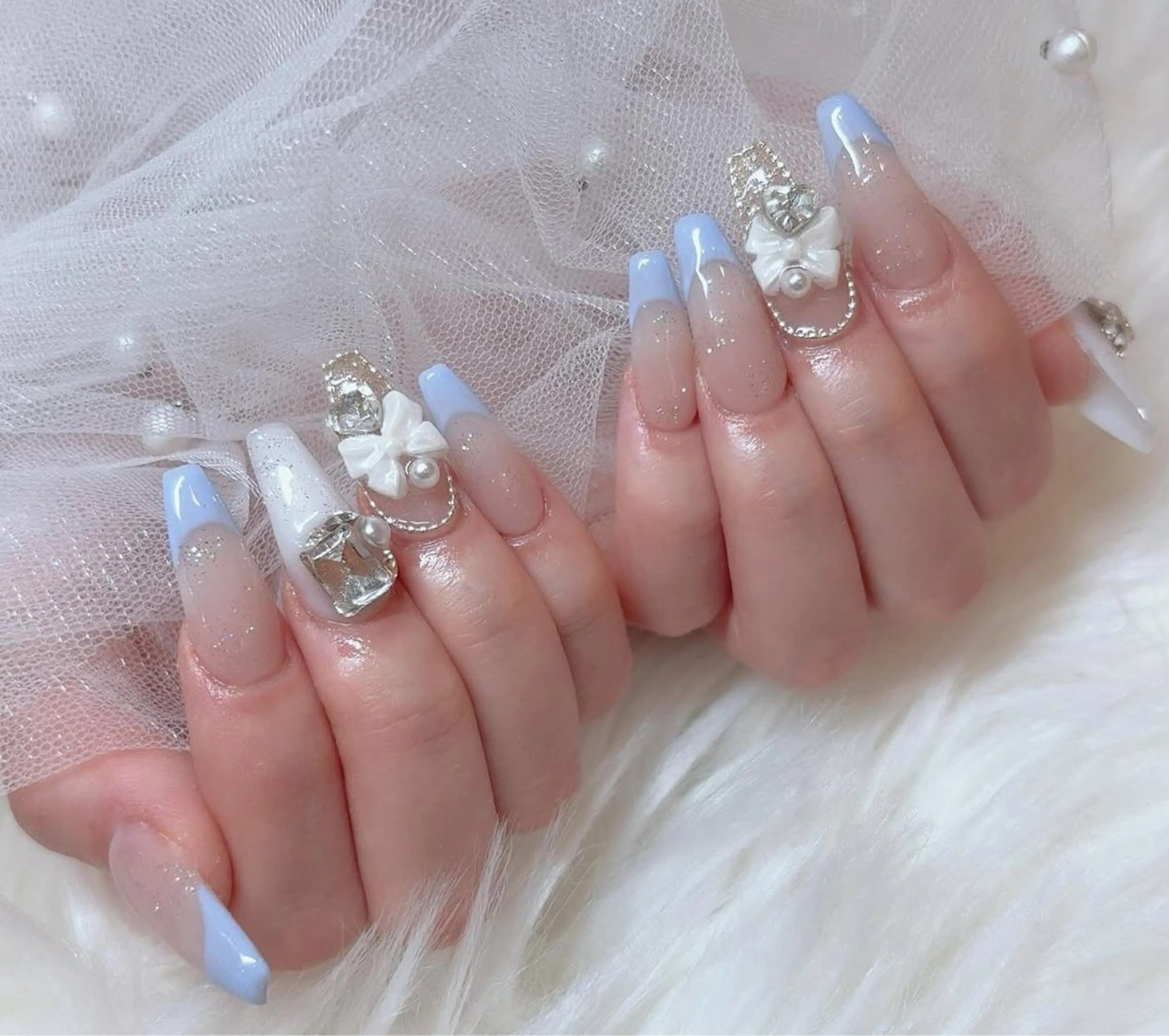 ネイル アートネイル 成人式 ジェルネイル ニュアンスネイル 夏ネイル ハンドネイル neco H.babynailのネイルデザイン