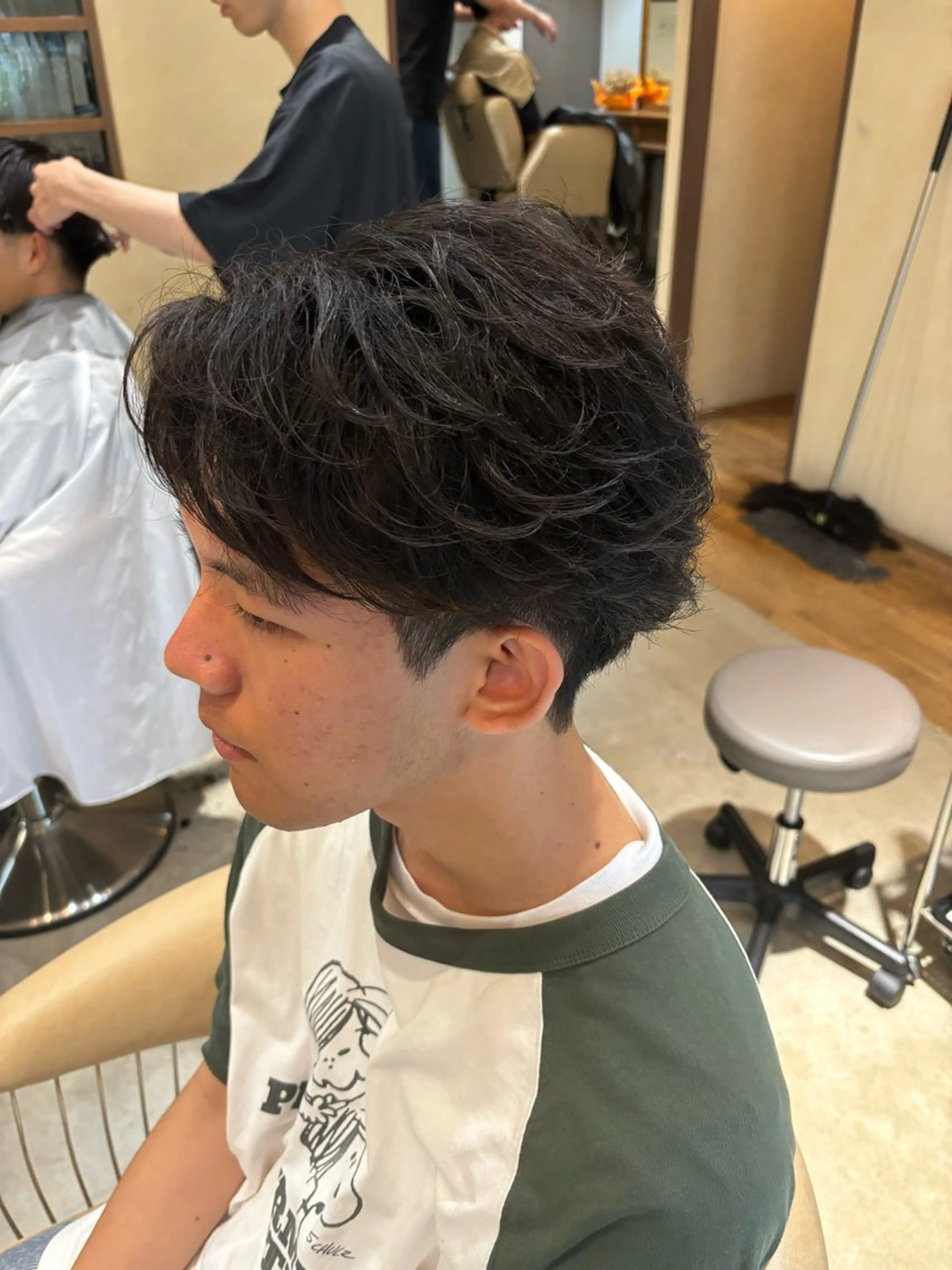 ショート メンズ カット パーマ 鹿児島 TSUBASAのヘアスタイル
