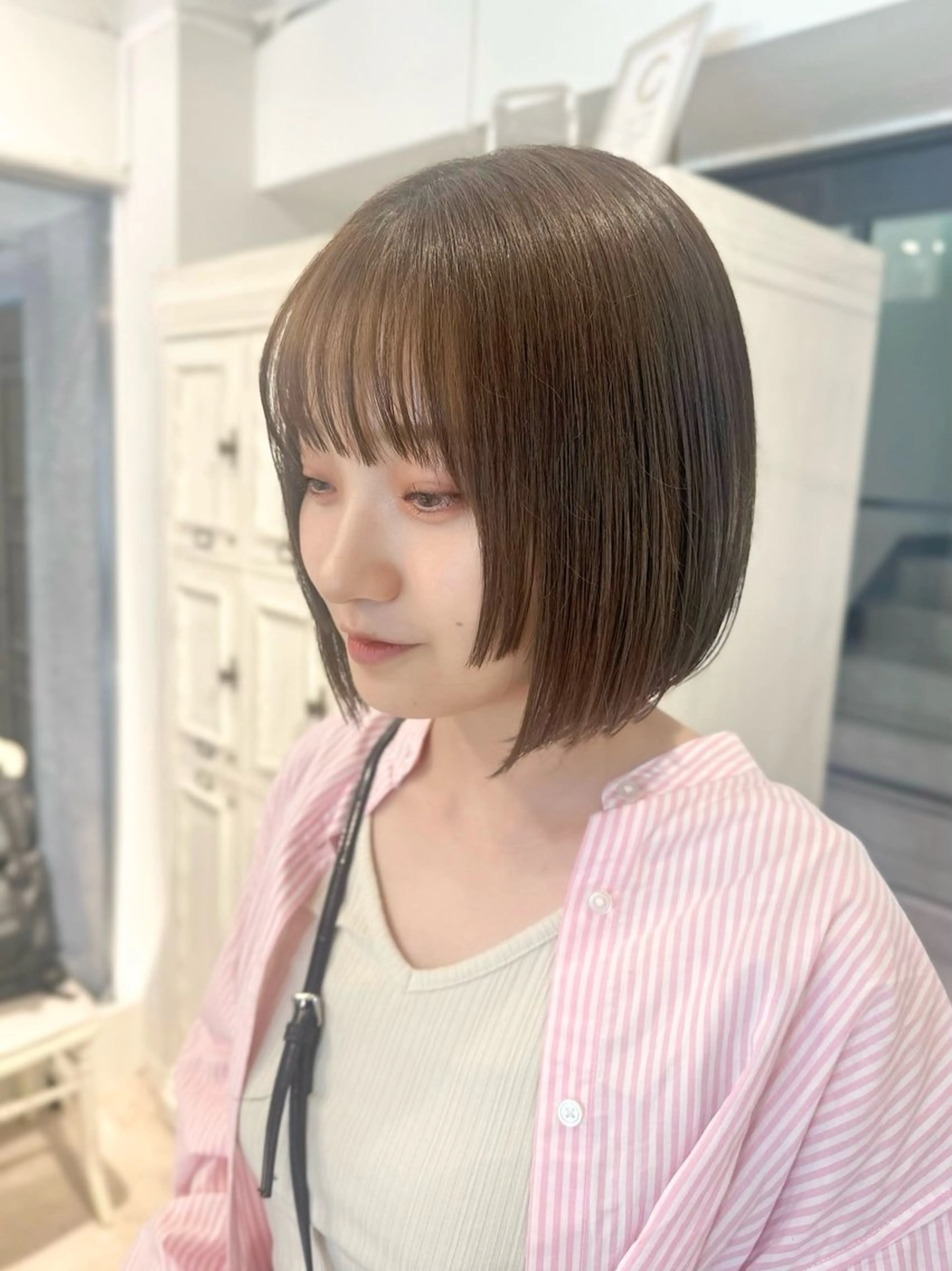 ショート ボブ 姫カット 透明感/レイヤー/ 姫カット Fukuのヘアスタイル