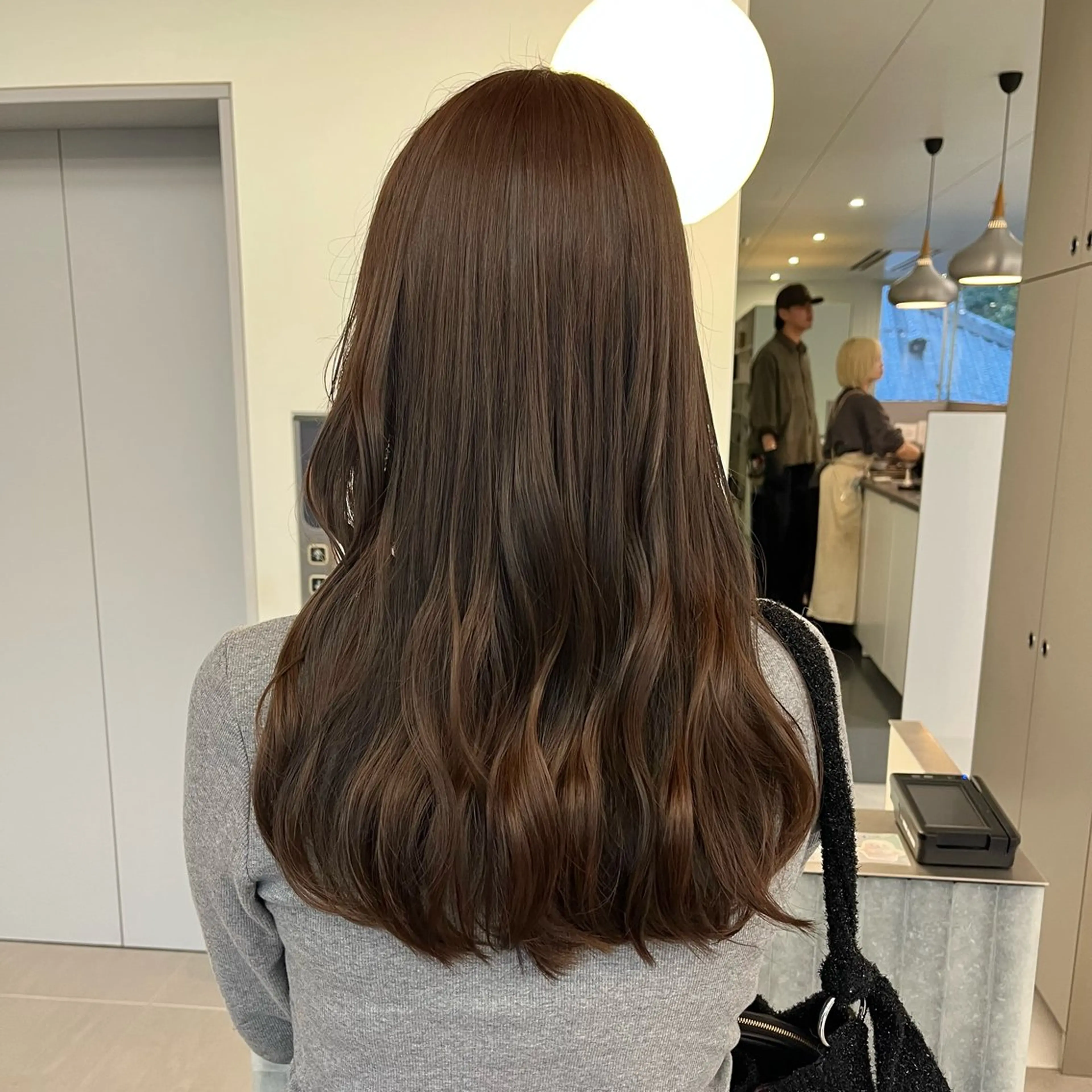 ロング カラー ベージュカラー ブリーチ ショコラベージュ 透明感カラー ダブルカラー ヘアカラー トリートメント ブリーチ/レイヤー 🌻Mutsumiのヘアスタイル
