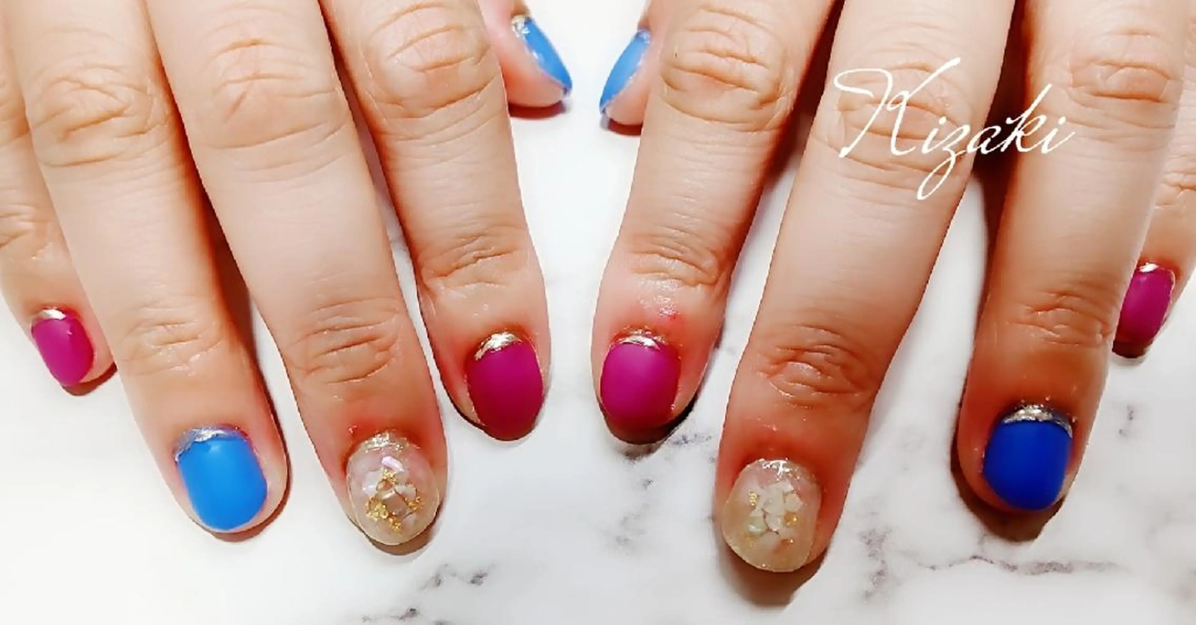 ネイル マットネイル ミラーネイル ニュアンスネイル Kizaki.. Saoriのマツエク・マツパデザイン