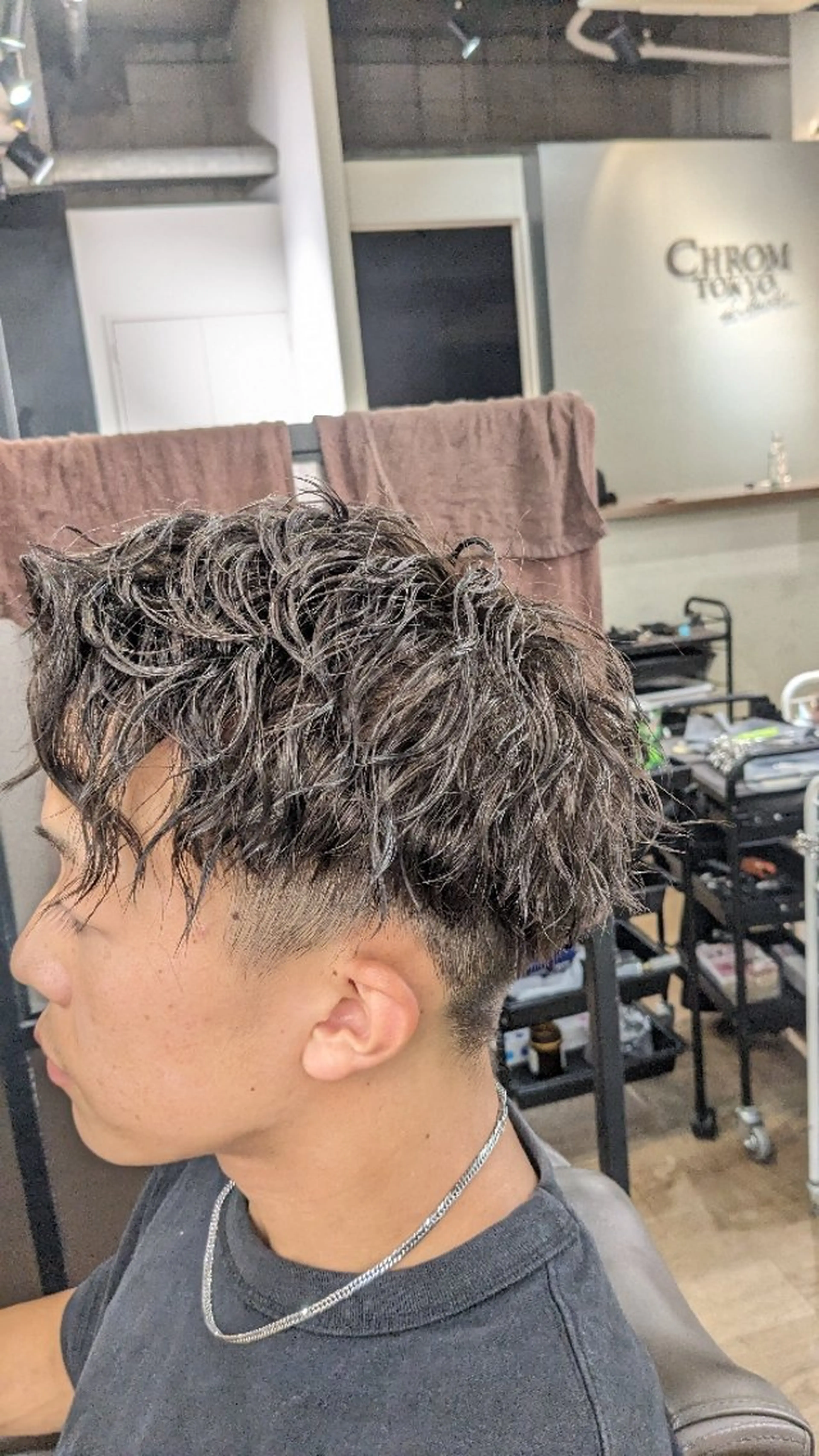 ショート パーマ メンズ キッズ パーマ特化 スタイリスト石田のヘアスタイル