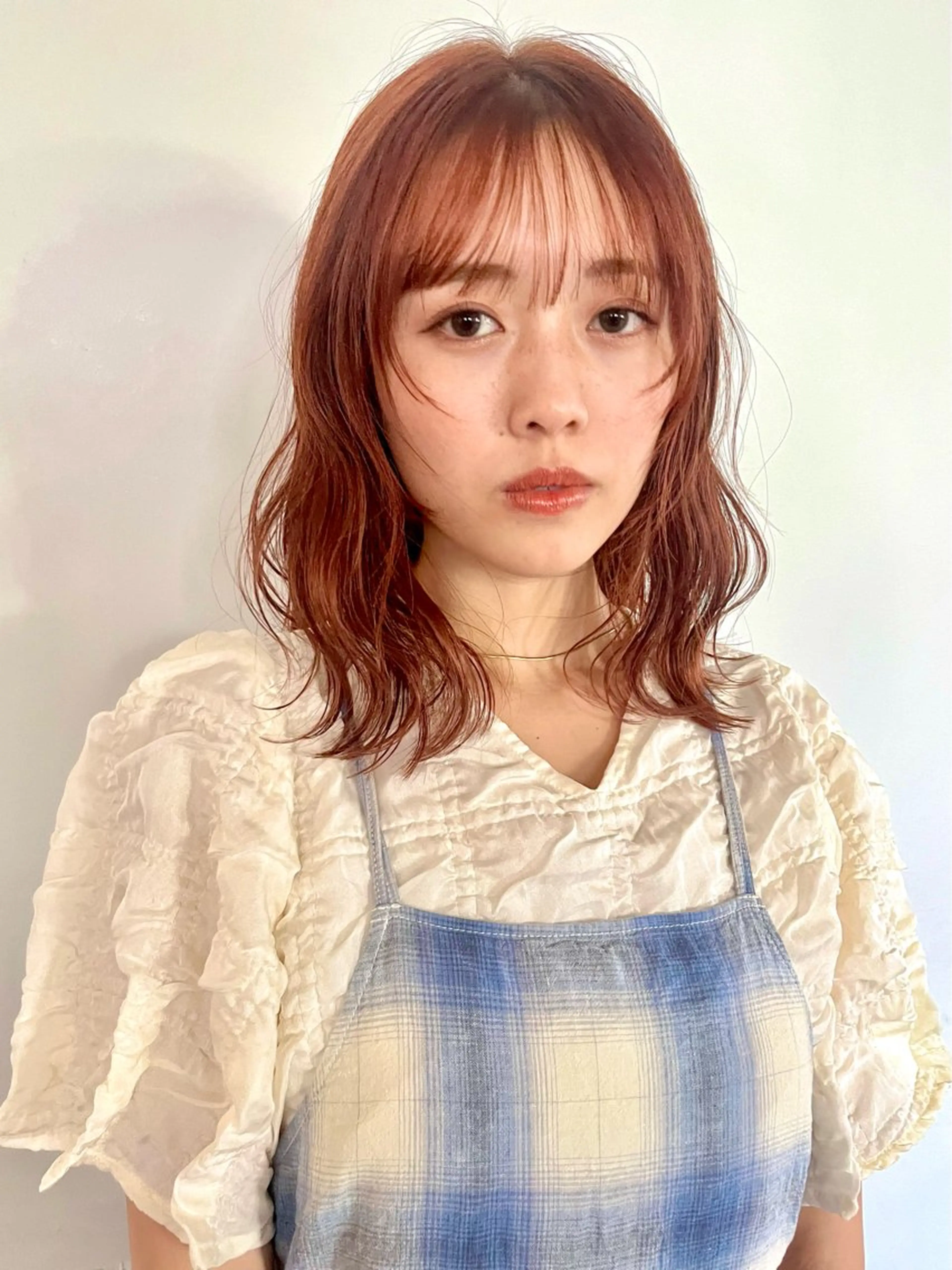 ミディアム オレンジブラウン December/ jingumae所属・【カットモデル募集】 yuzuのヘアスタイル