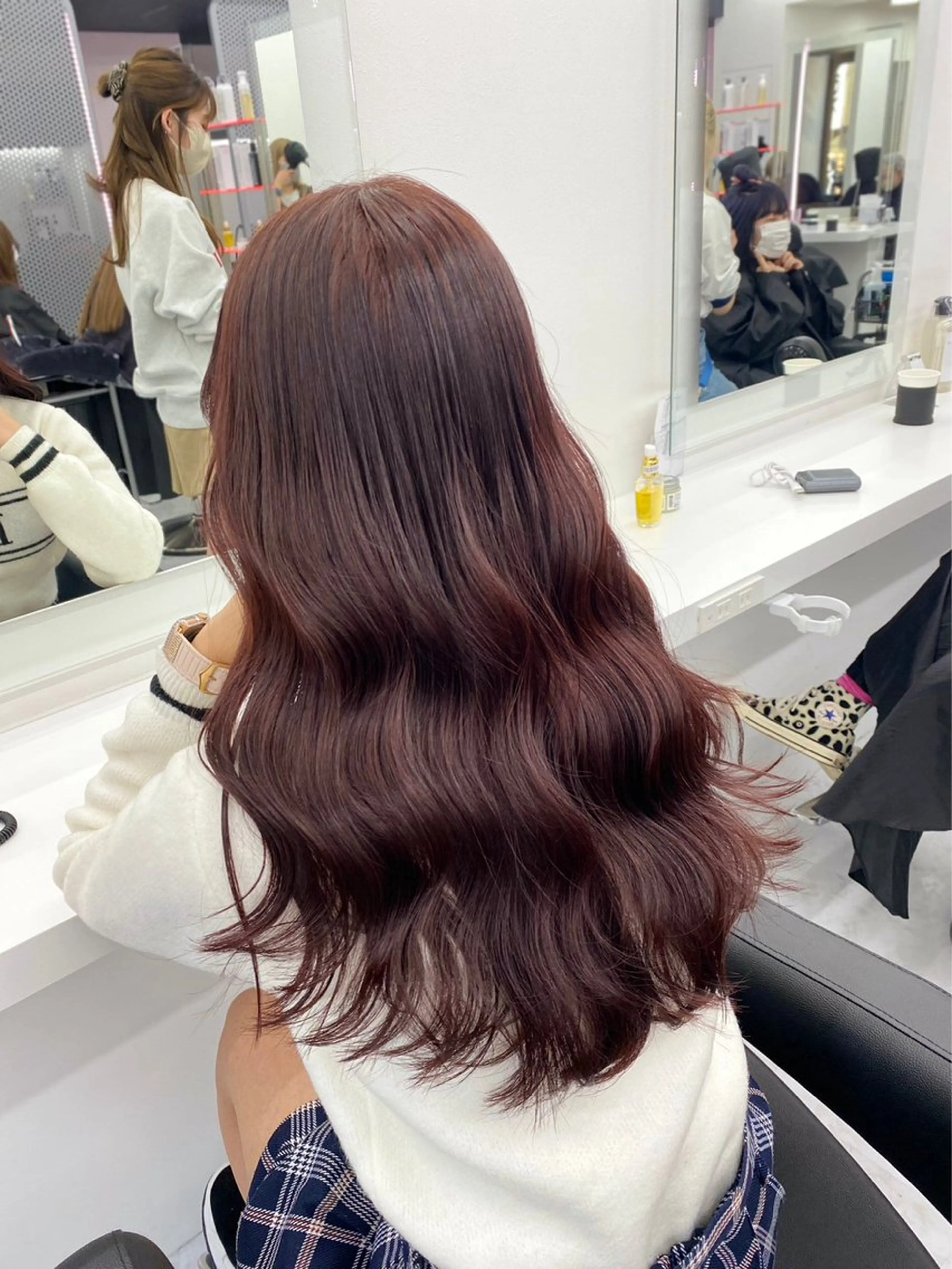 ロング カラー ヘアカラー トリートメント ヘッドスパ ダブルカラー特化💖 韓国ヘア💖りくのヘアスタイル