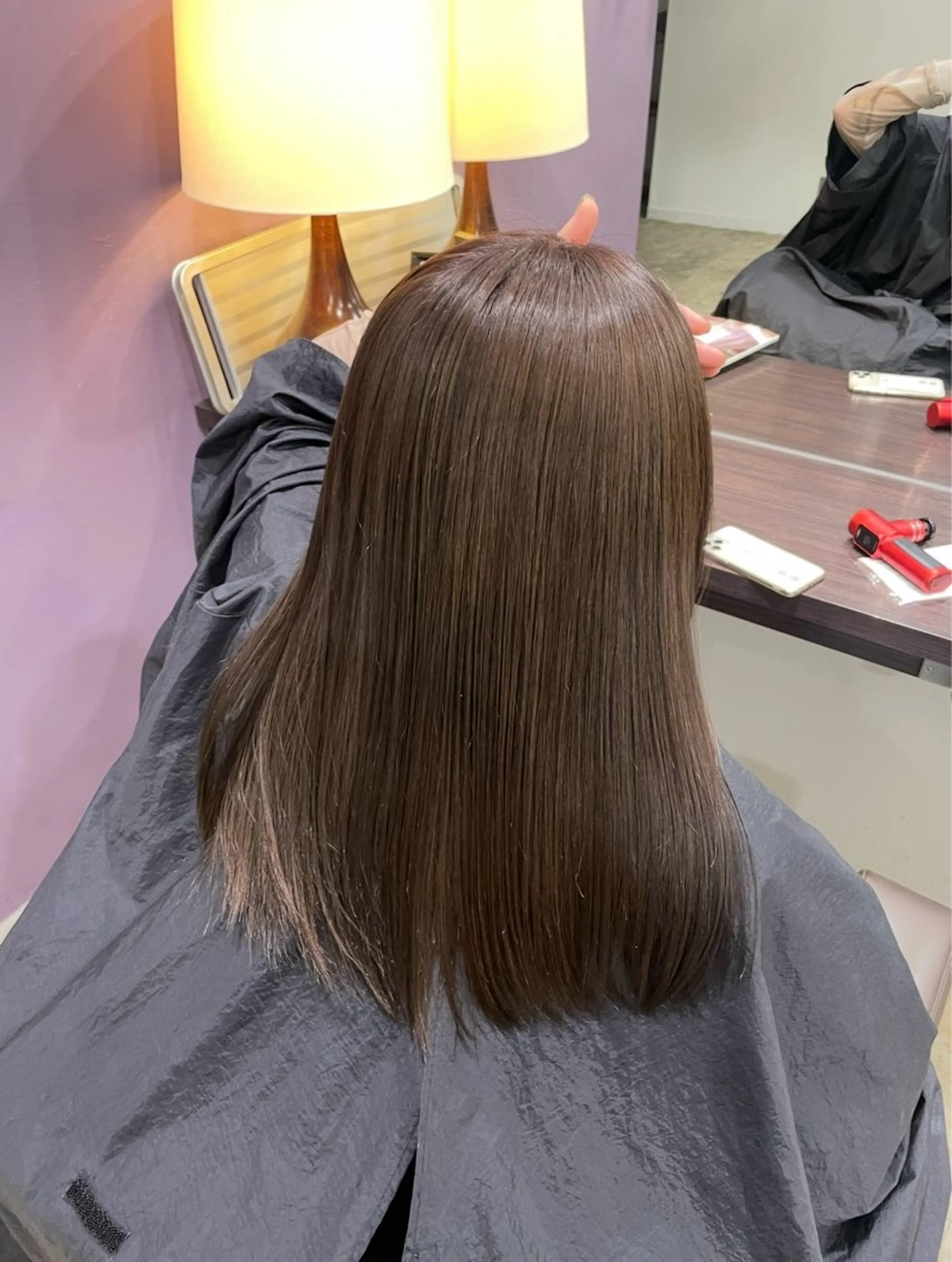 【🌼平日限定🌼】ワンカラー+酸熱トリートメント+サラサラストレート仕上げ🪽の写真