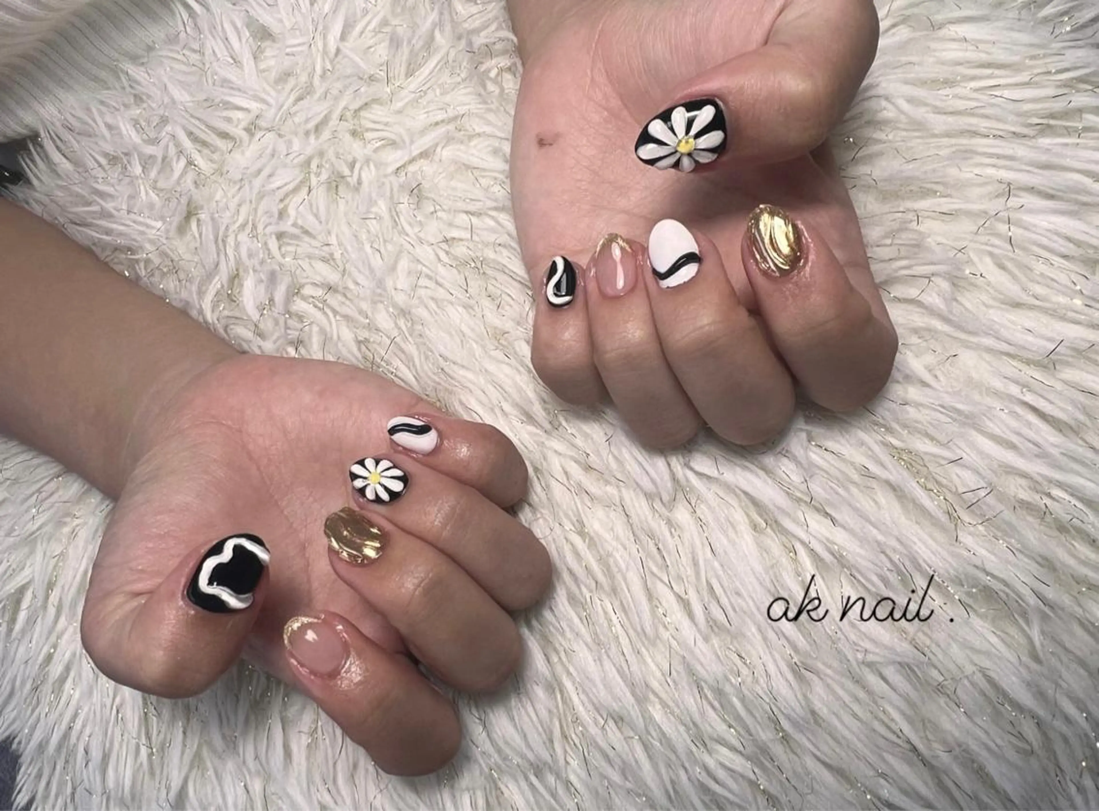 ショート ネイル ハンドネイル ak nail .のネイルデザイン