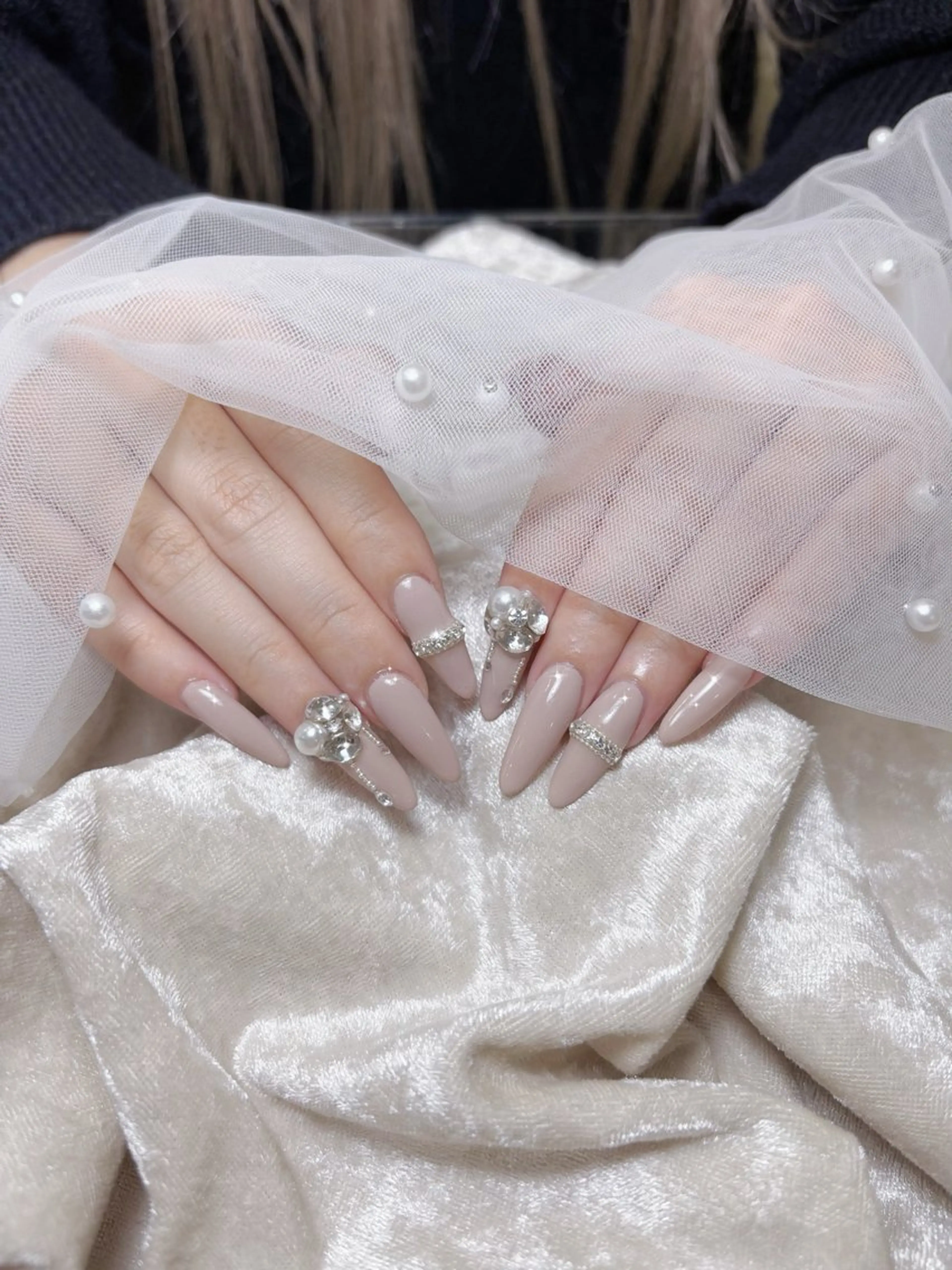 ネイル 長さ出し ハンドネイル Monart♡ あいりのネイルデザイン