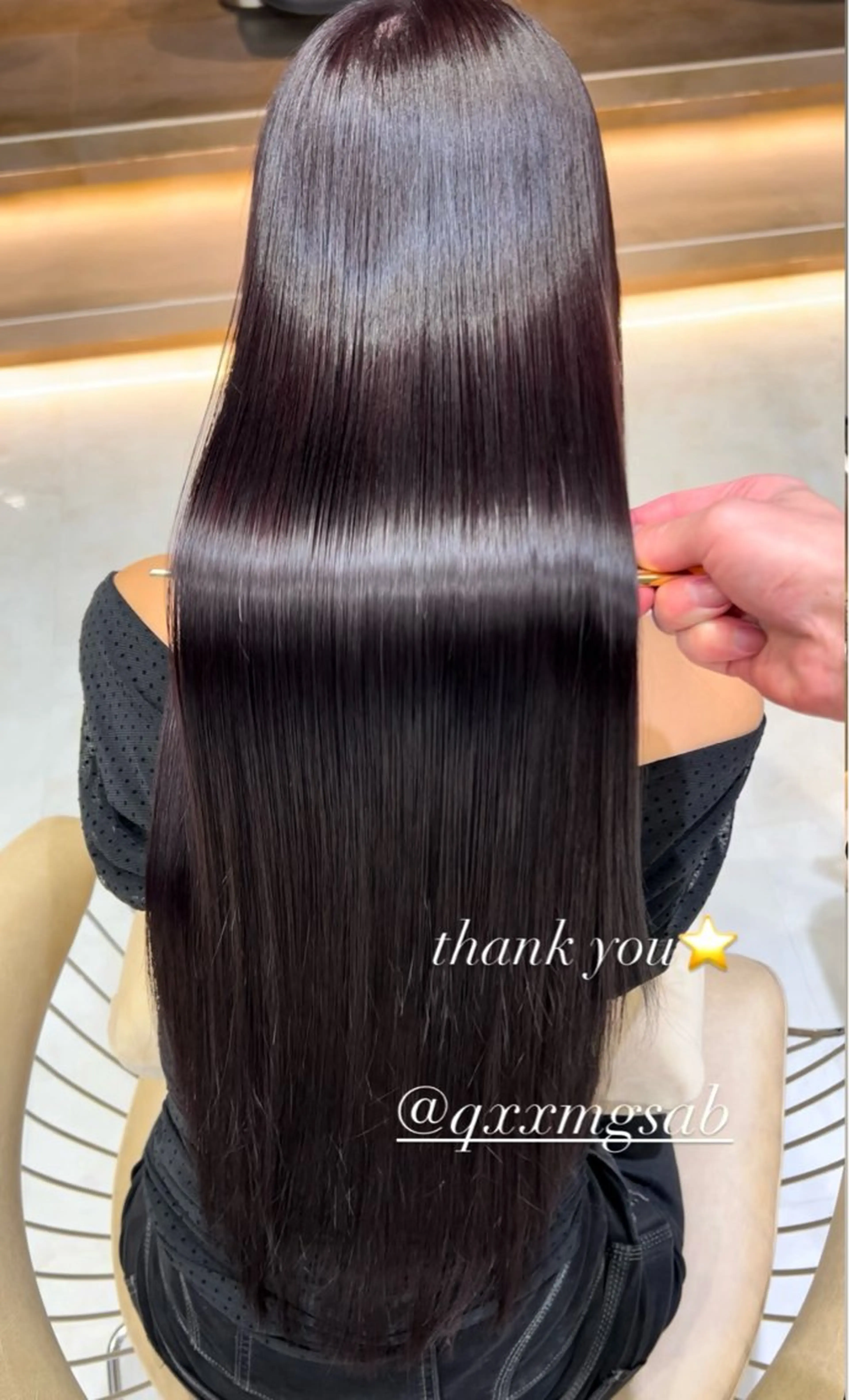 ロング 縮毛矯正 トリートメント カット ヘアカラー トリートメント 🫧髪質改善 講師🫧🍎幹細胞のヘアスタイル