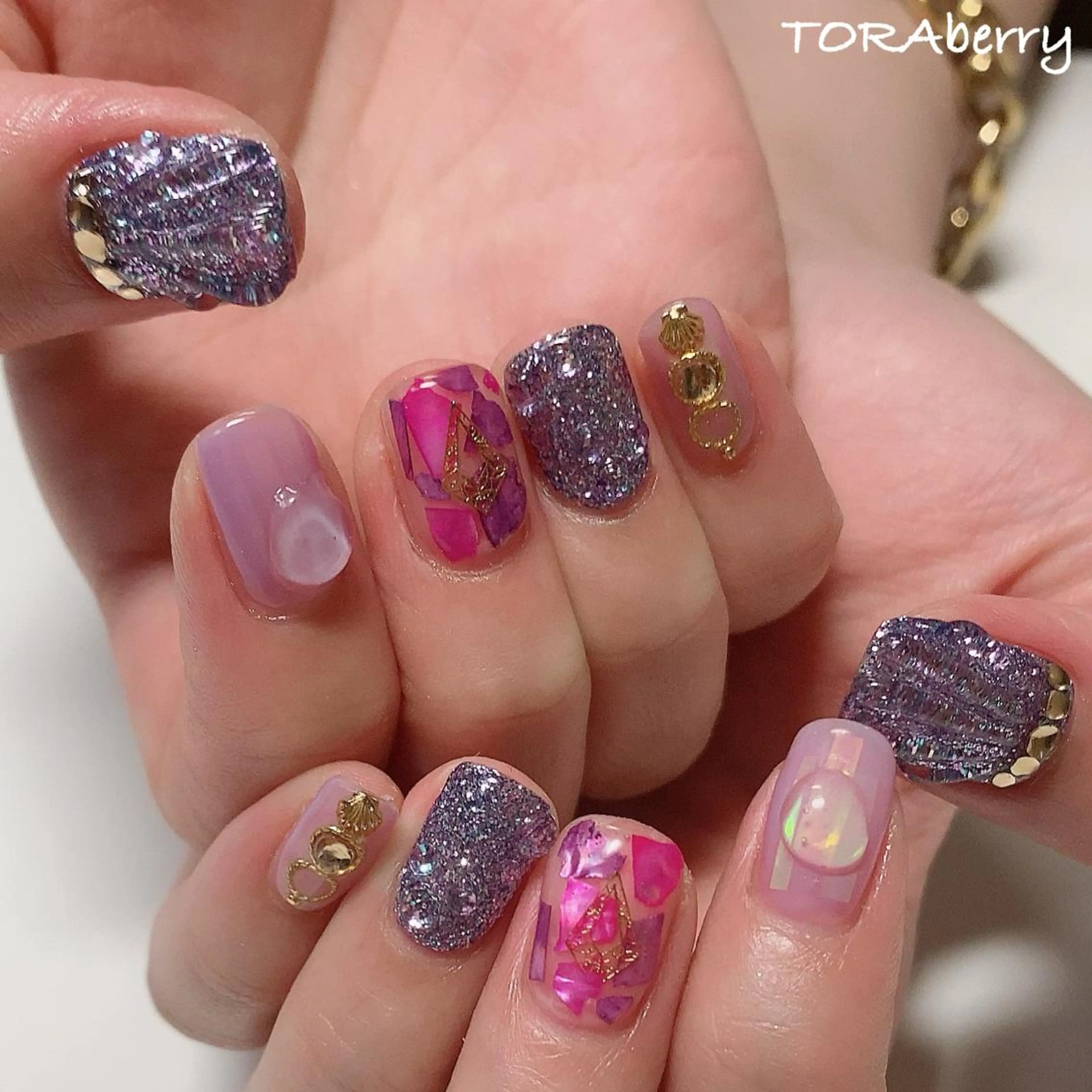 ネイル ラメ(グリッター) ハンドネイル ネイリスト なつみのネイルデザイン