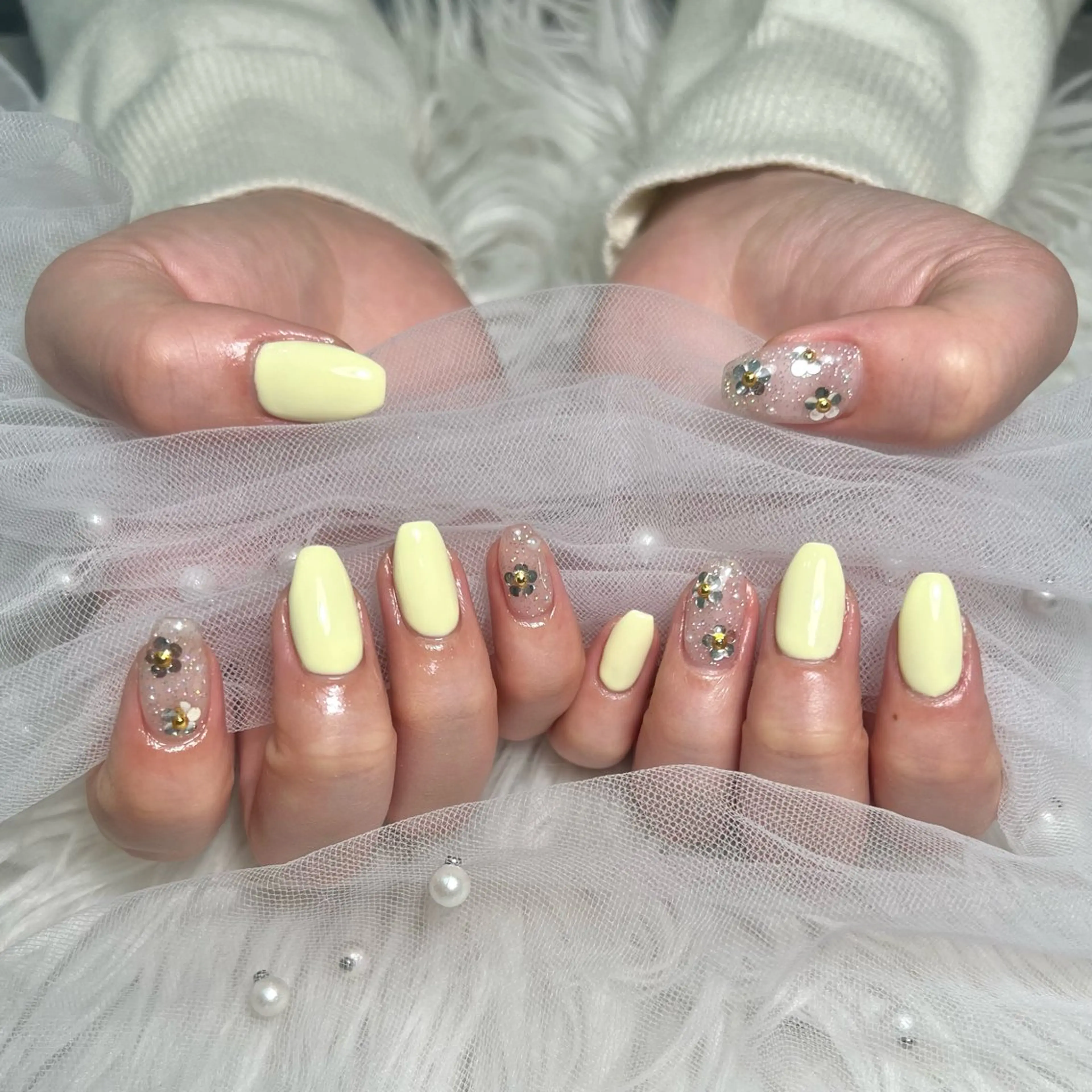 ネイル アートネイル 黄色 the464beautysalon所属・the464 yunaのネイルデザイン