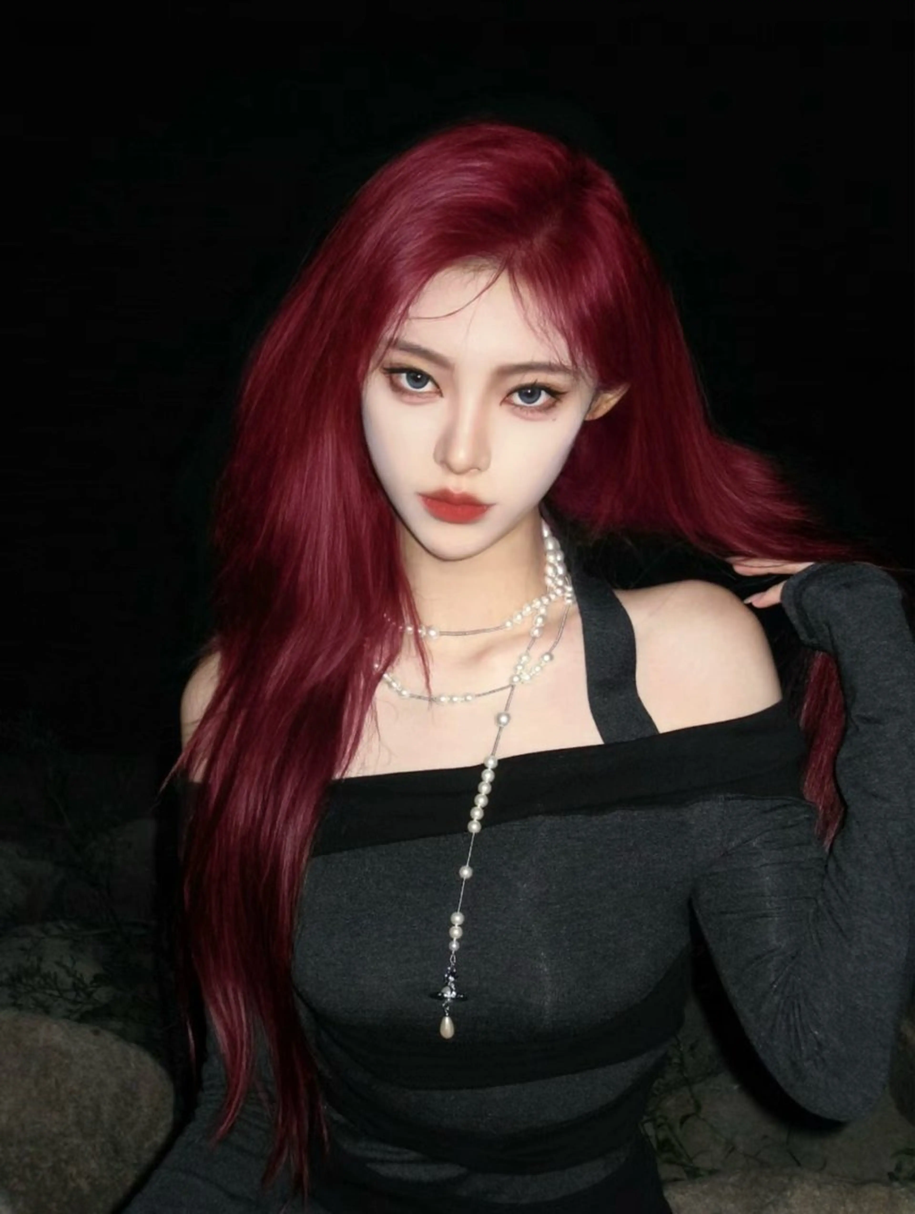 ロング カラー カット ヘアカラー トリートメント ワンホンヘア ケラチン/Kaitoのヘアスタイル