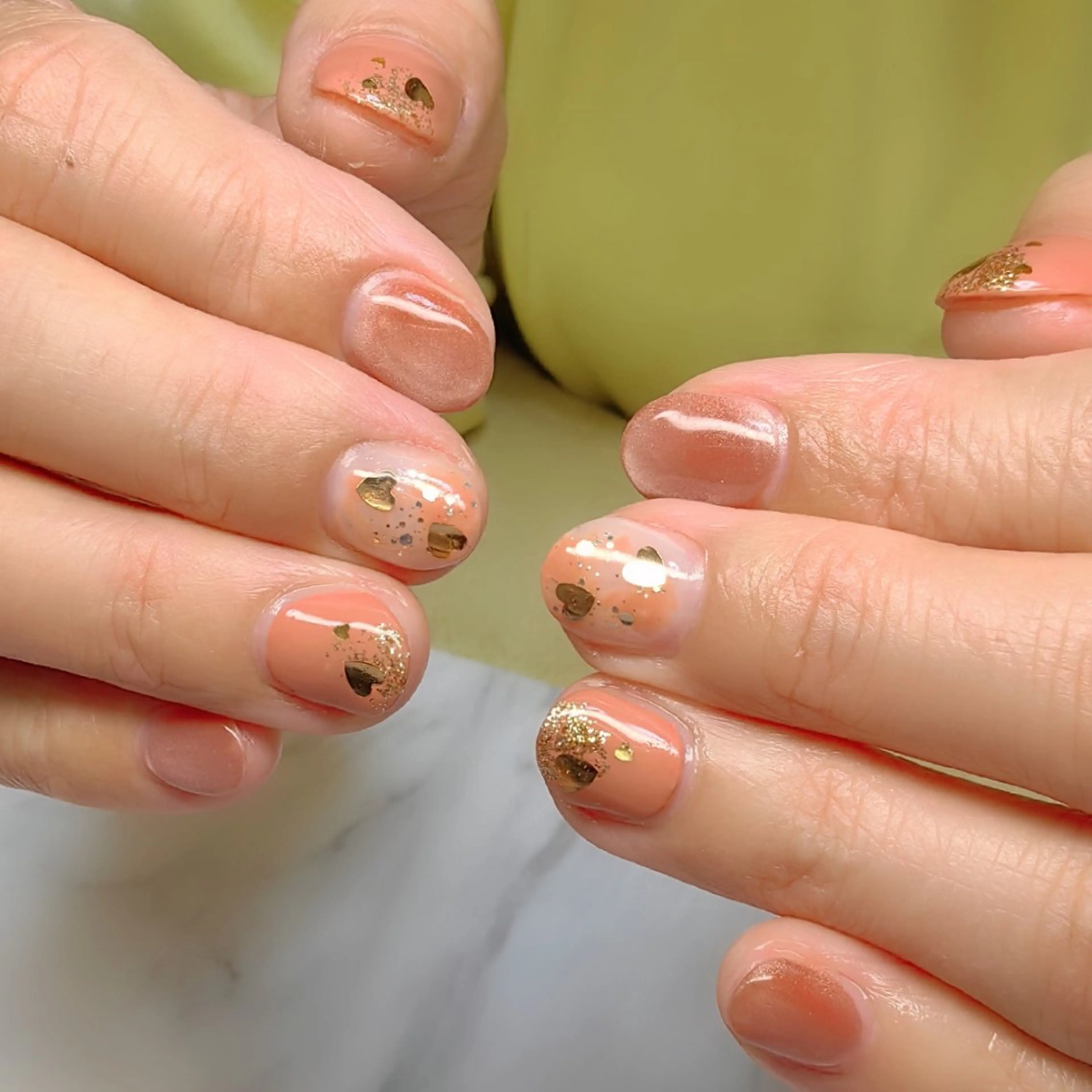 ネイル ハート ハンドネイル reve あやののネイルデザイン