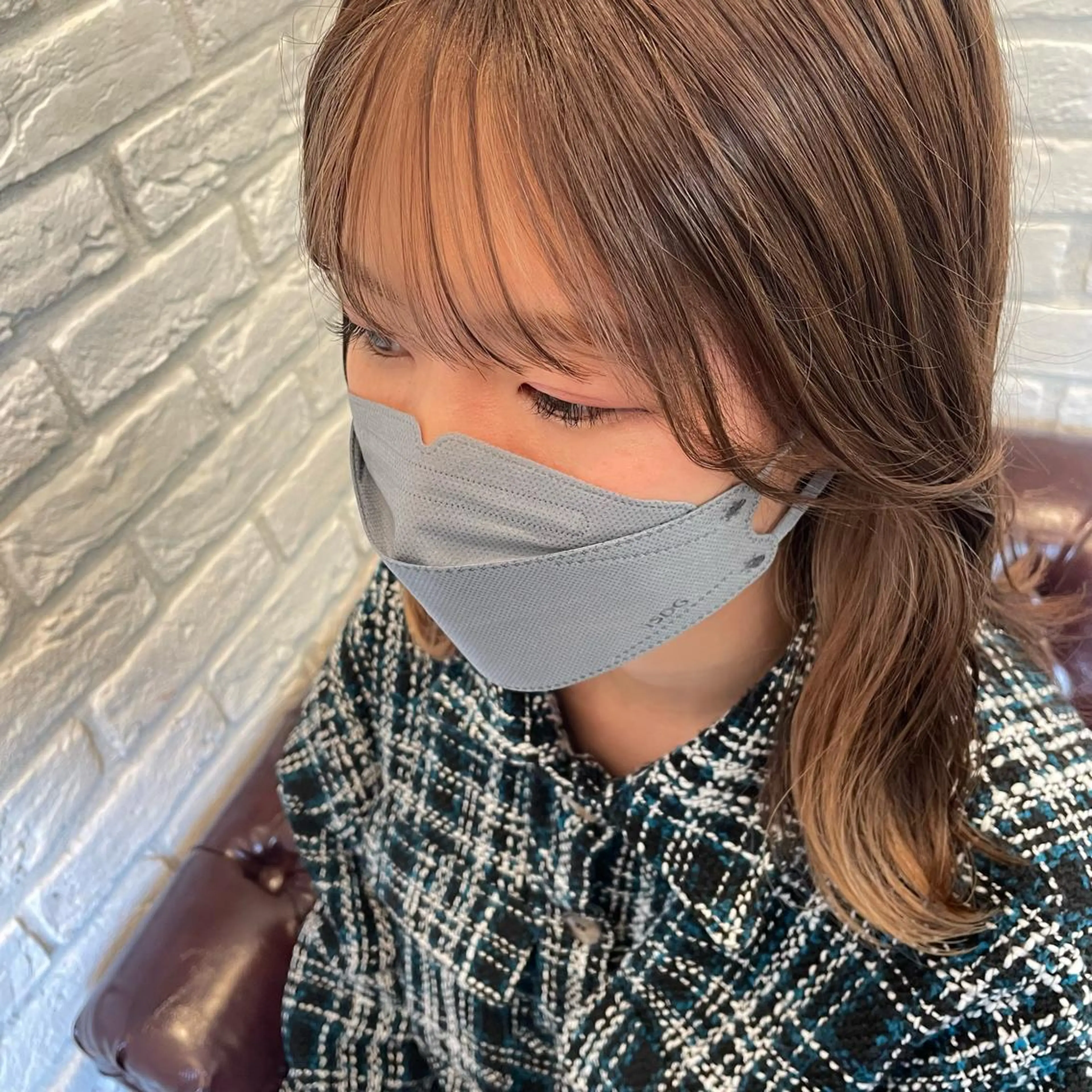 ミディアム カラー ベージュカラー イヤリングカラー erina💖 CLUTCH天王寺のヘアスタイル