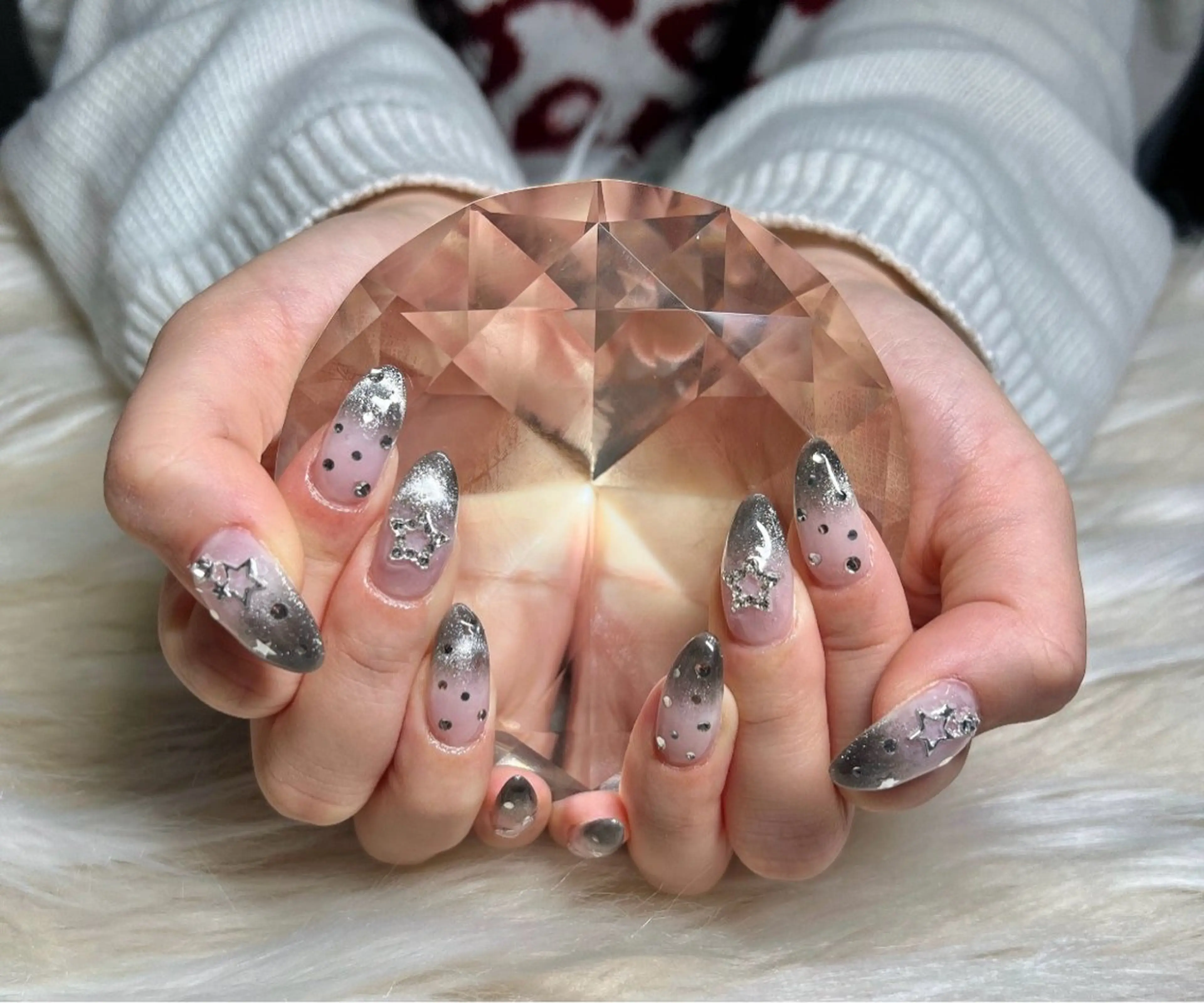 ネイル 長さ出し フラッシュネイル フラッシュマグ フレンチネイル ジェルネイル ハンドネイル Nail&eye Belire 新宿のネイルデザイン