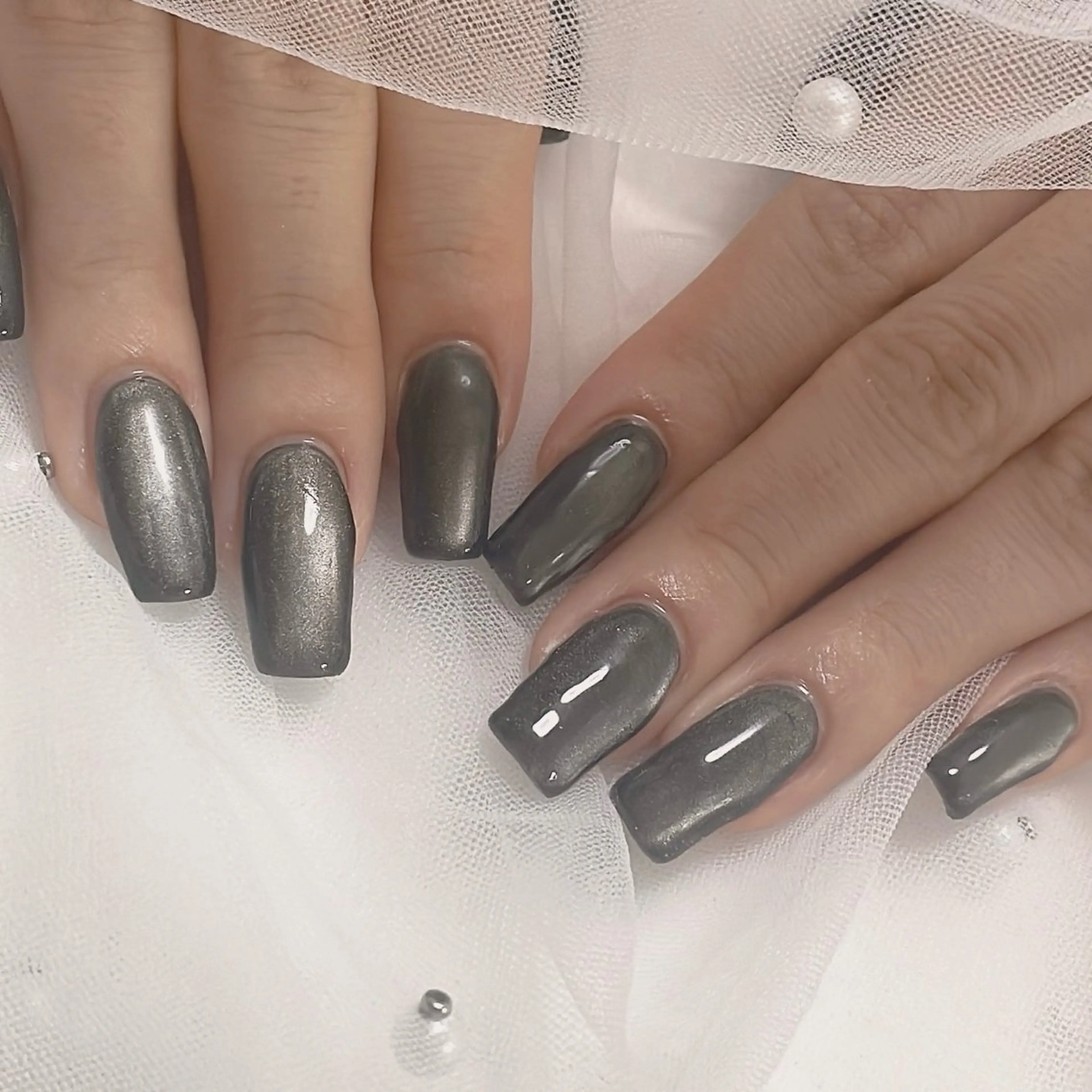 ネイル ゴールド マグネットネイル ネイルチップ 冬ネイル クリスマス なっちゃん所属・ネイルサロン なっちゃん(古千谷)のネイルデザイン