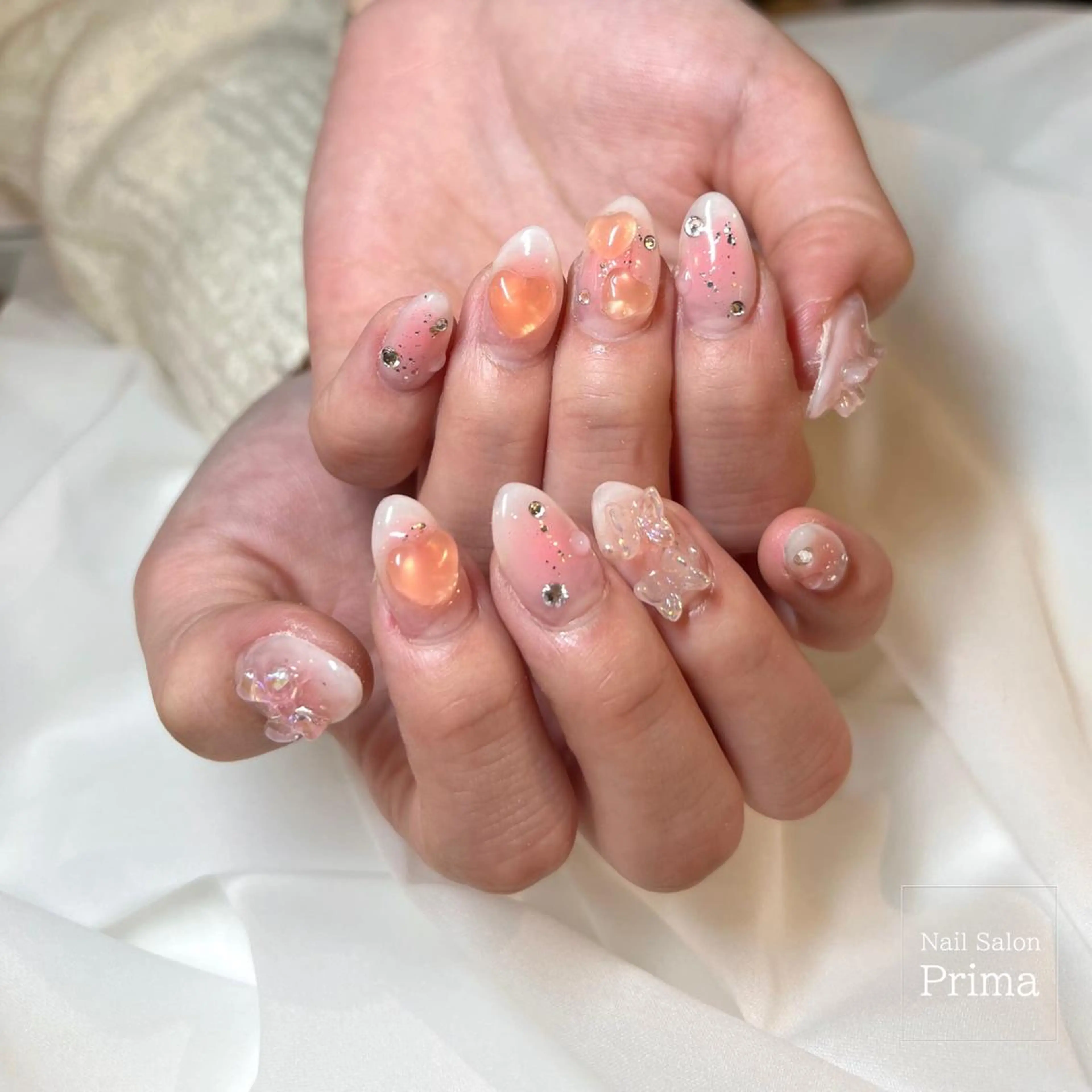 セミロング ネイル 長さ出し SalonPrima Nail & Eyeのマツエク・マツパデザイン