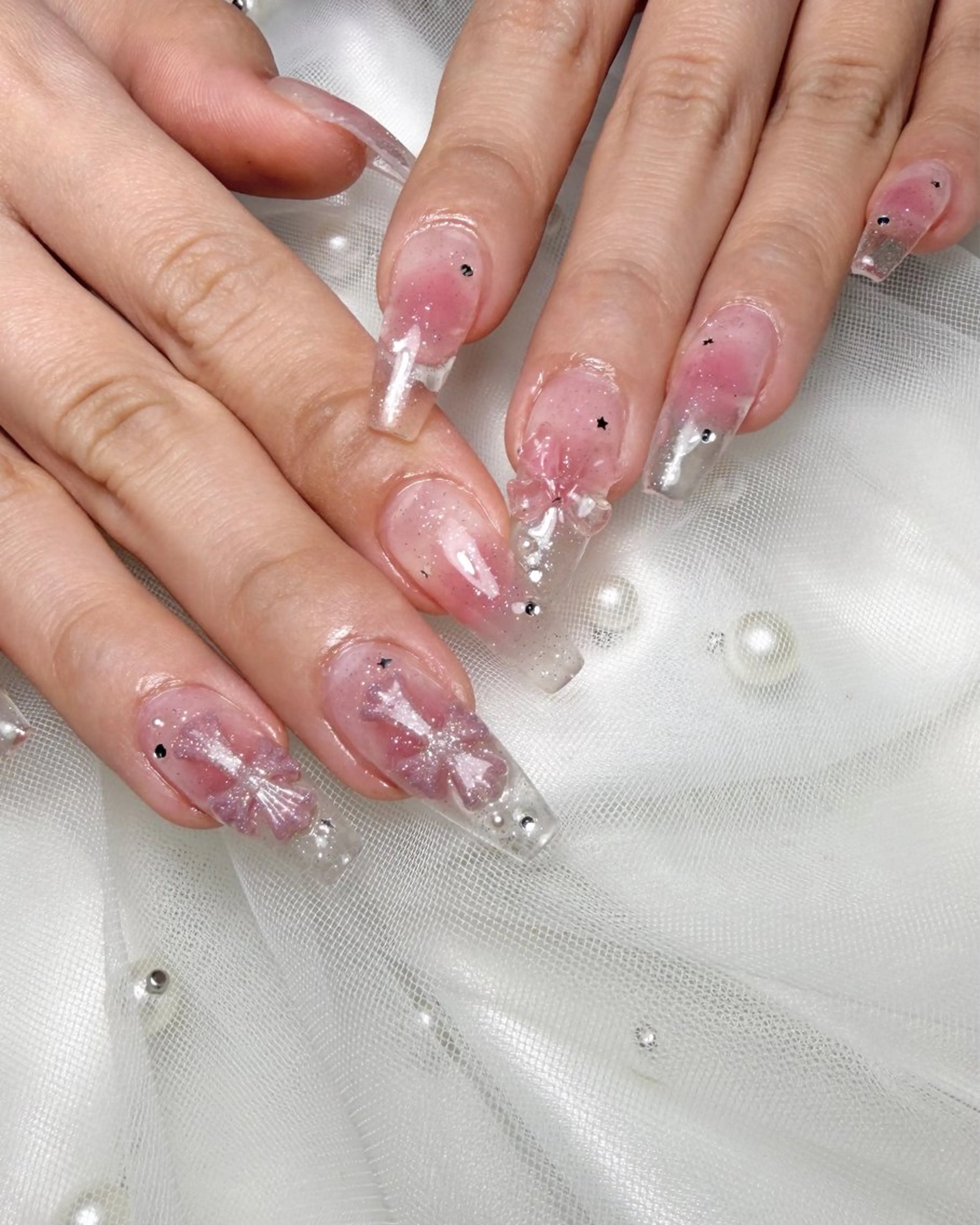 ネイル クリアネイル ハンドネイル Li'ame所属・Luna 【Li'ame】のネイルデザイン