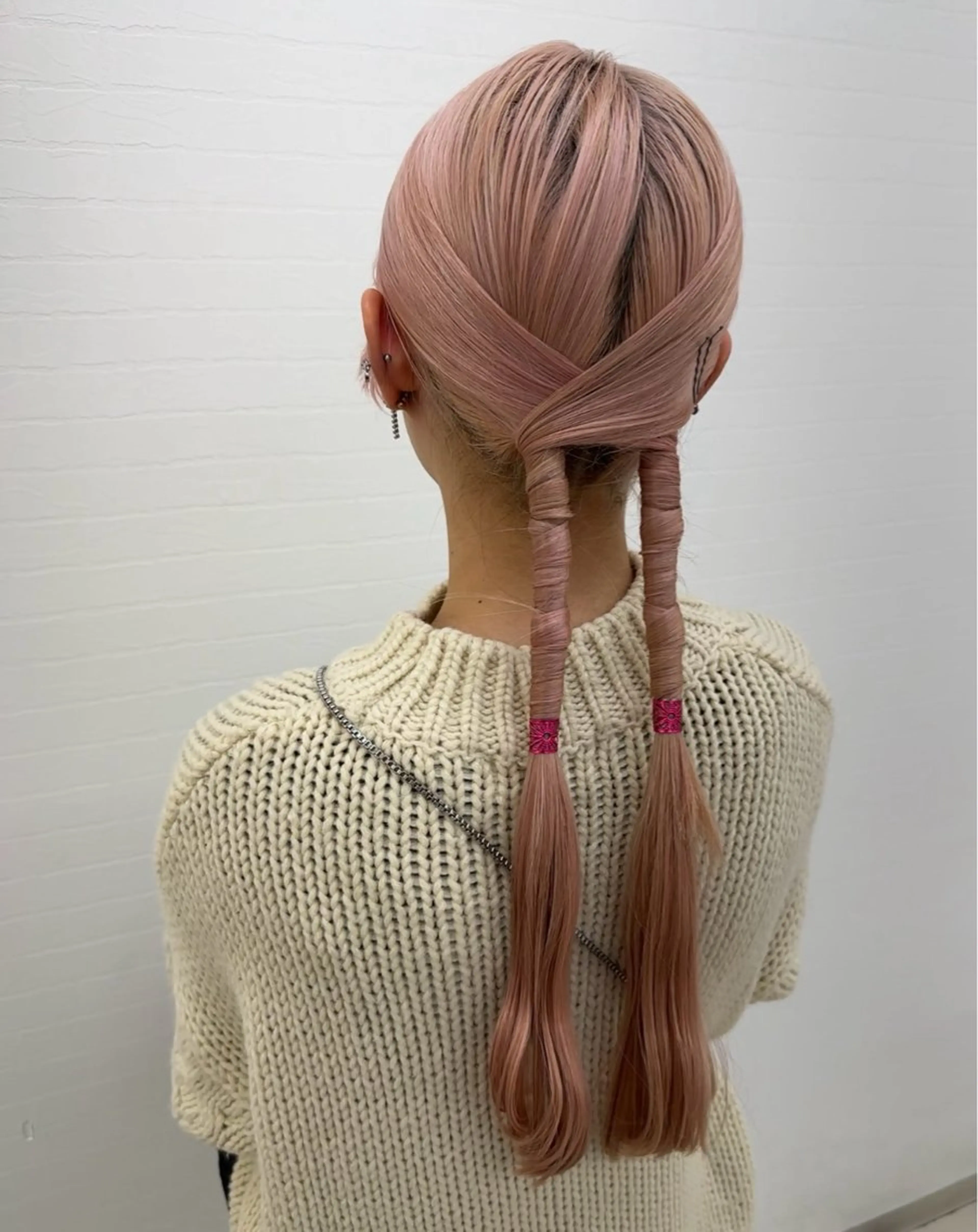 ヘアアレンジ ヘアセット 艶髪/ブリーチなし Wカラー🌺yuiのヘアスタイル